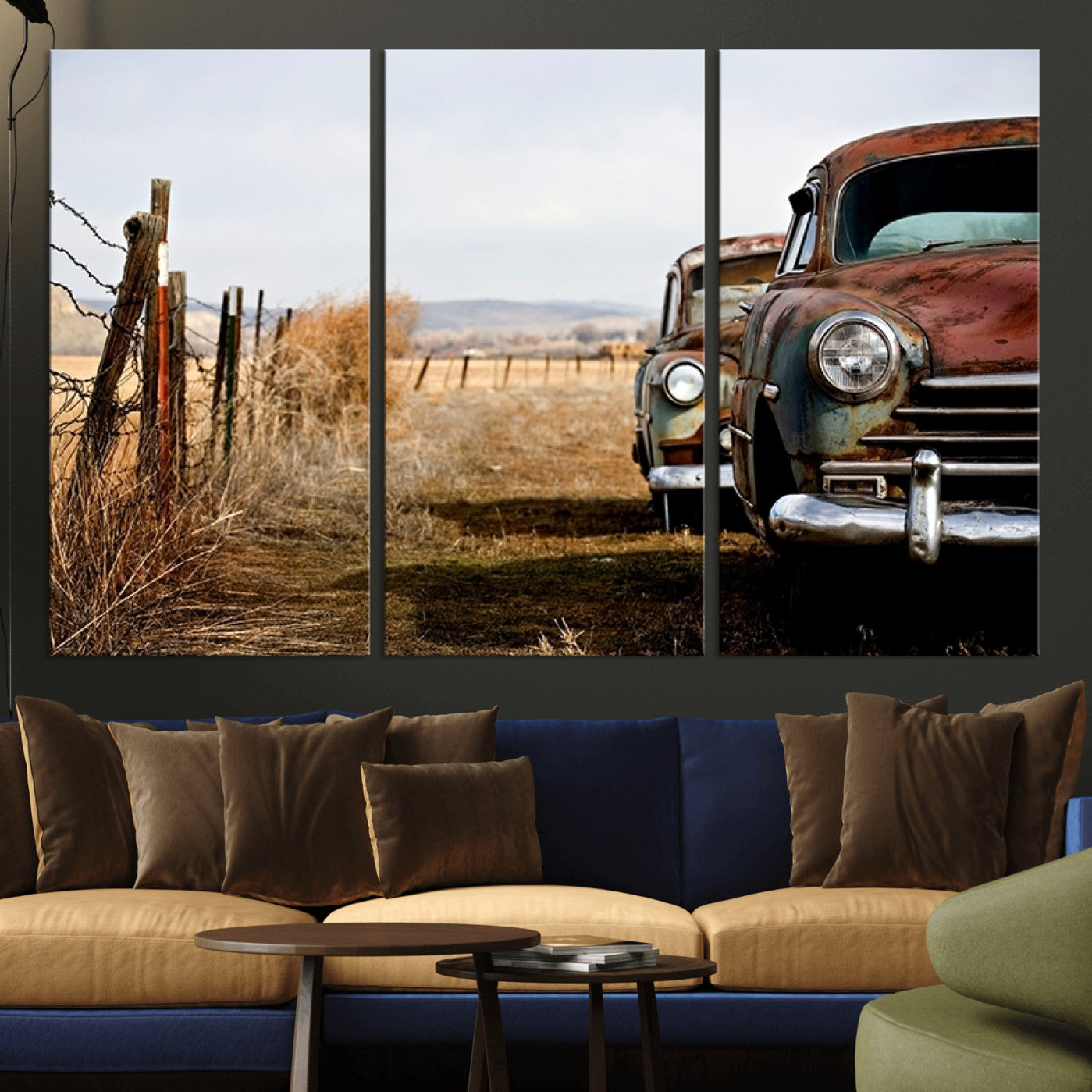 -Classic Cars Vintage Wall Art Canvas Print
