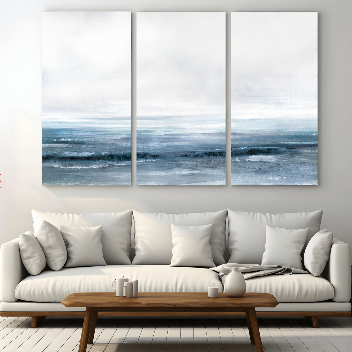 65702-MGV-CV-36X24-Blue Ocean Abstract Artwork Wall Art Canvas Print