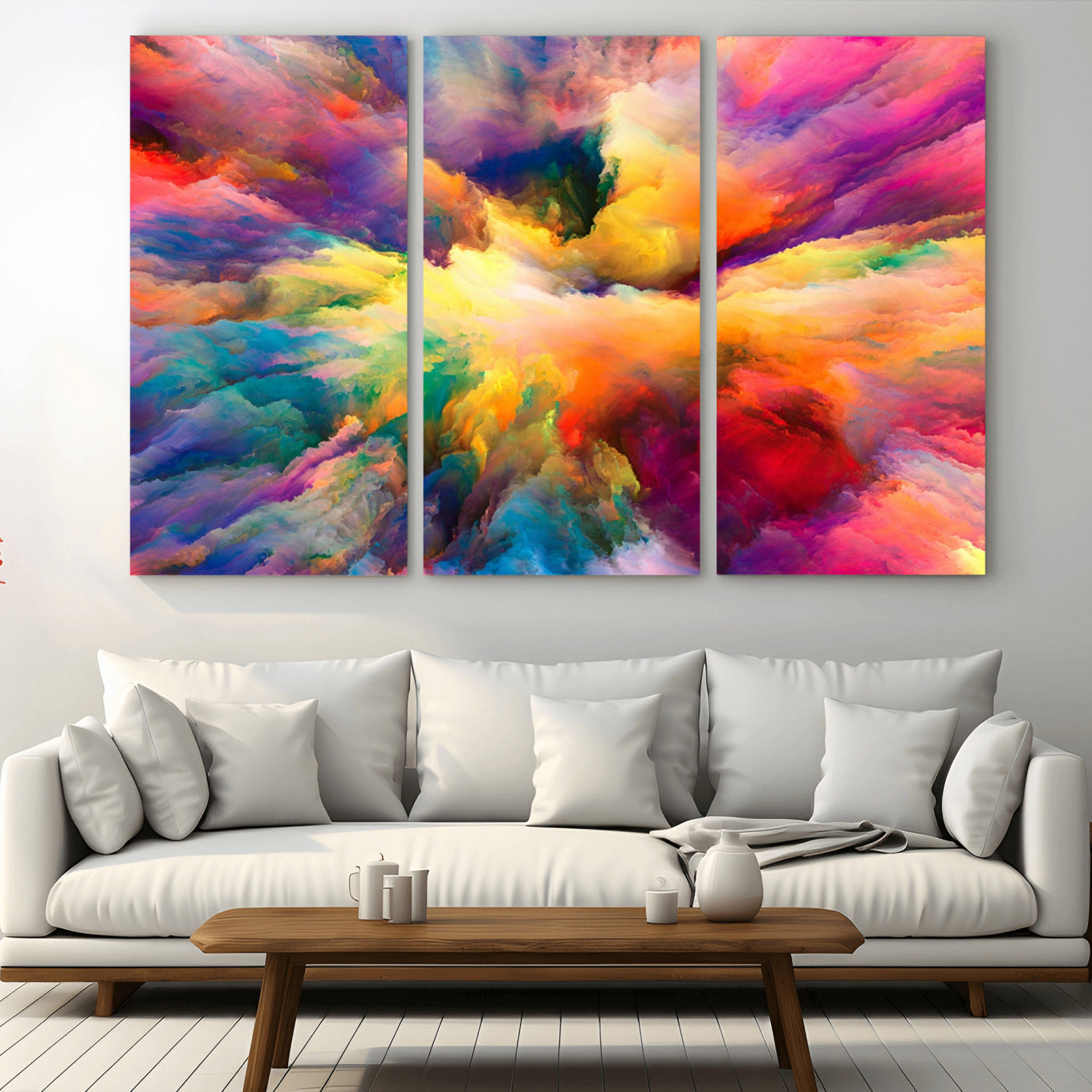 61038-MGV-CV-36X24-Blazing Vibrant Colors Cloud Wall Art Canvas Print