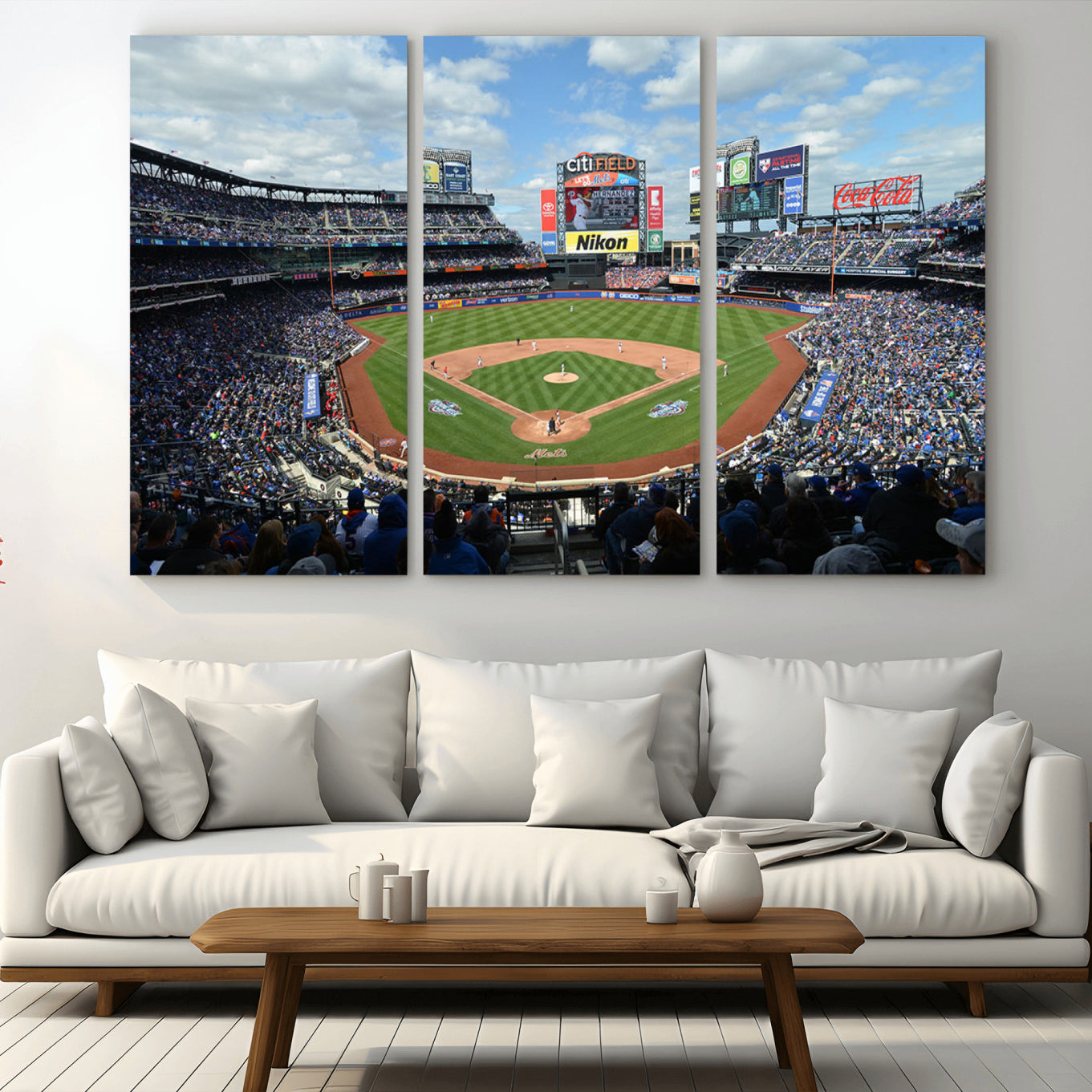 22910-MGV-CV-36X24-New York Mets Baseball Team Print - Citi Field Stadium Wall Art Canvas Print