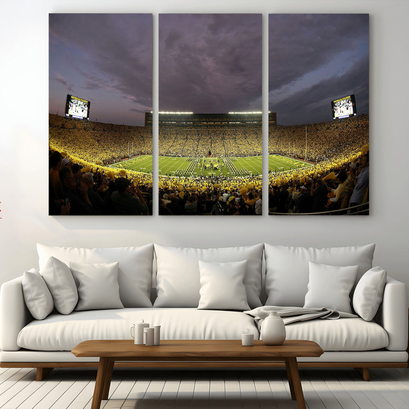72404-MGV-CV-36X24-Michigan Wolverines Print - Michigan Stadium Wall Art Canvas Print