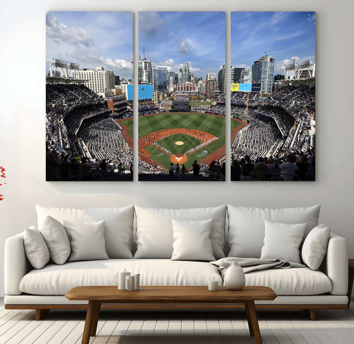 87122-MGV-CV-36X24-San Diego Padres Baseball Team Print - Petco Park Stadium Wall Art Canvas Print