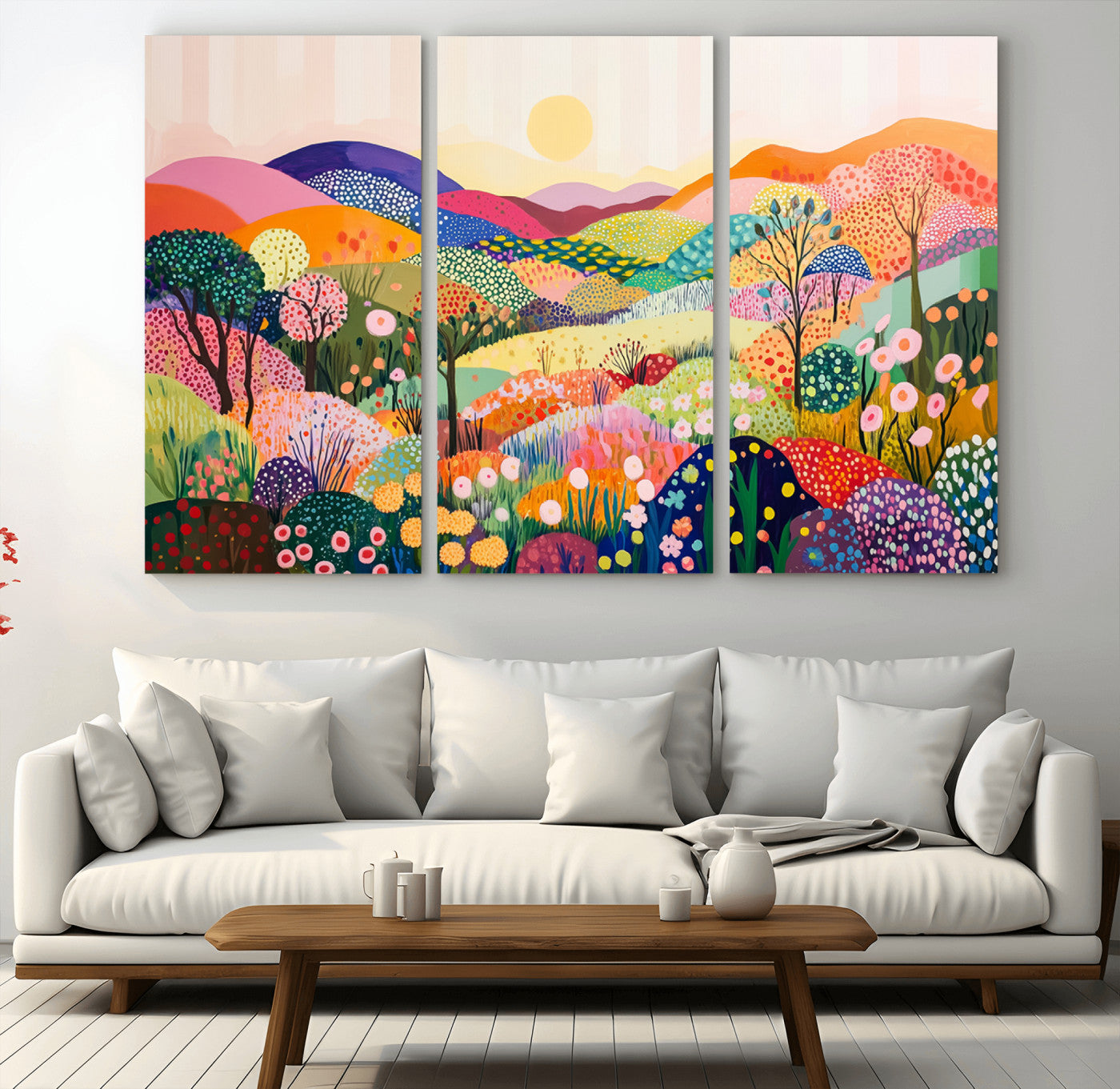 63198-MGV-CV-36X24-Yayoi Kusama 1986 Wall Art Print – Yayoi Kusama Wabi Sabi Japanese Wall Art Print - Vibrant Abstract