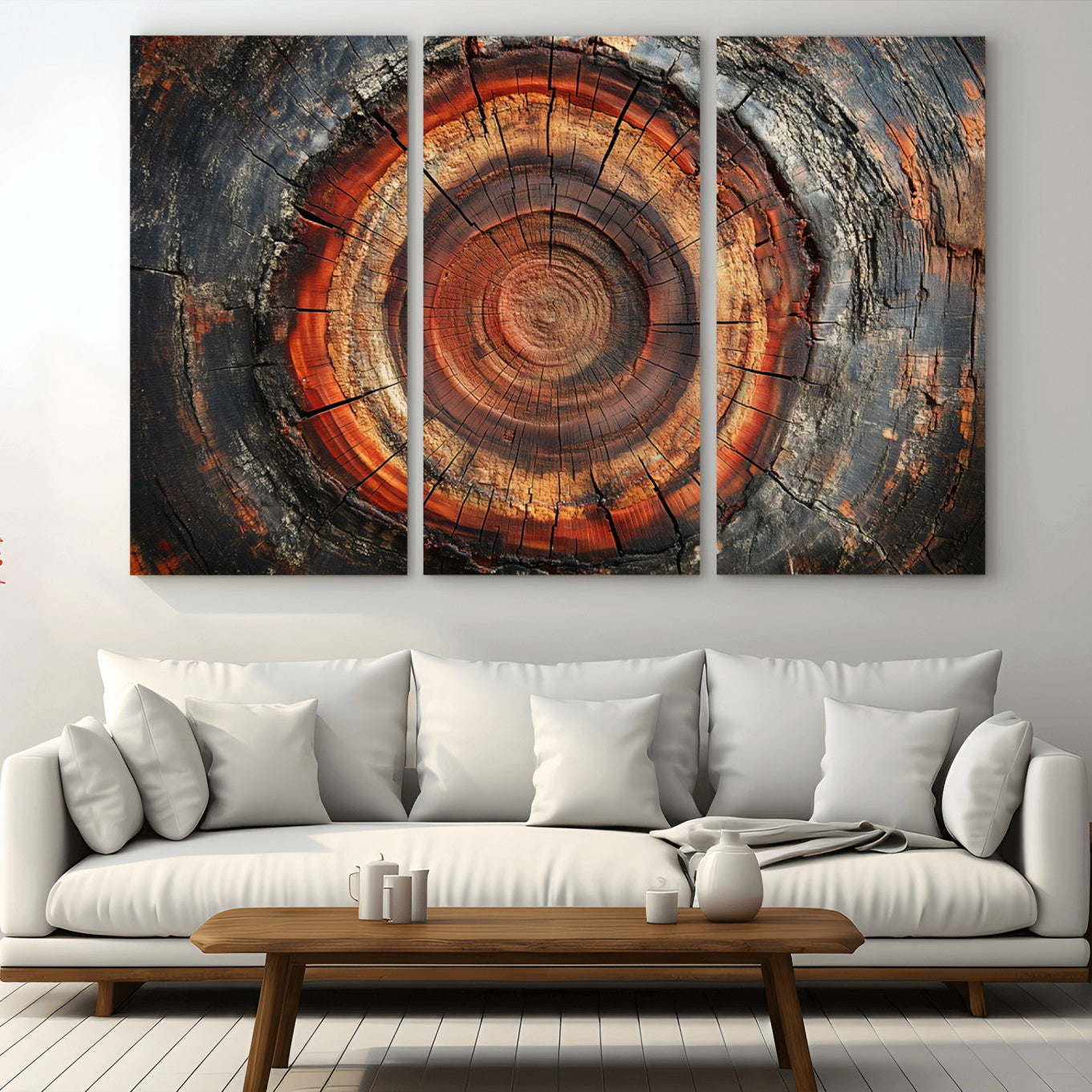 82212-MGV-CV-36X24-Wood Grain Canvas Wall Art - Framed Abstract Tree Ring Framed Wall Art, Wood Grain Canvas Wall