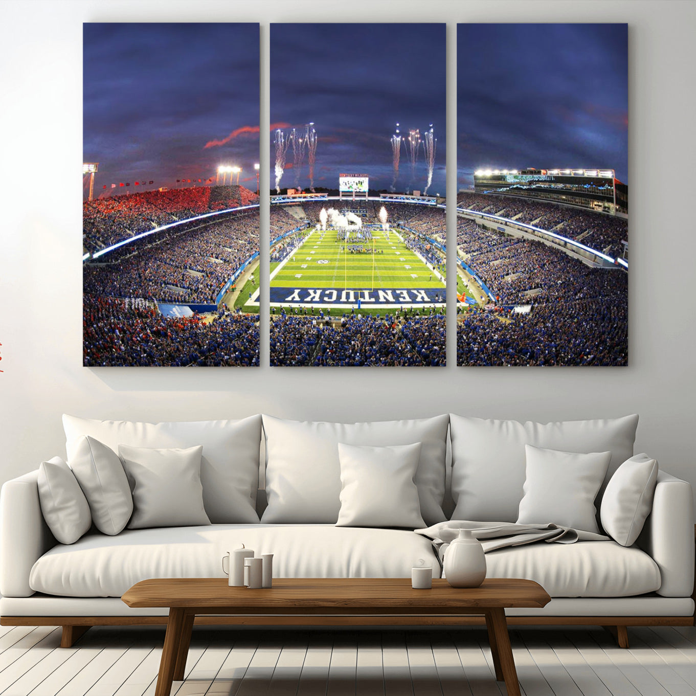 -Kroger Field Canvas Wall Art - Kentucky Stadium Wall Art Print - Sunset Football Stadium Wall Decor