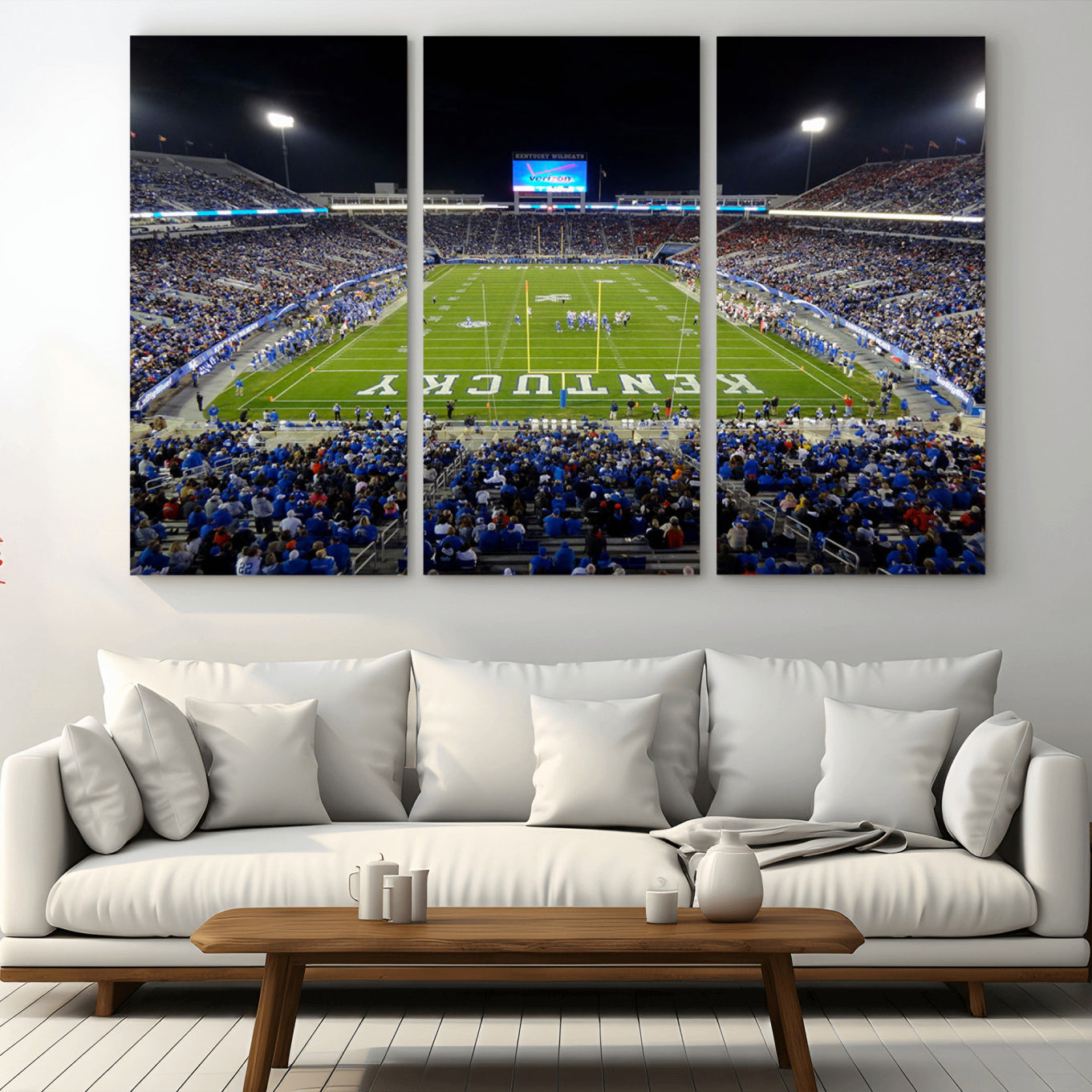 -Kroger Field Canvas Wall Art - Kentucky Stadium Wall Art Print - Sunset Football Stadium Wall Decor