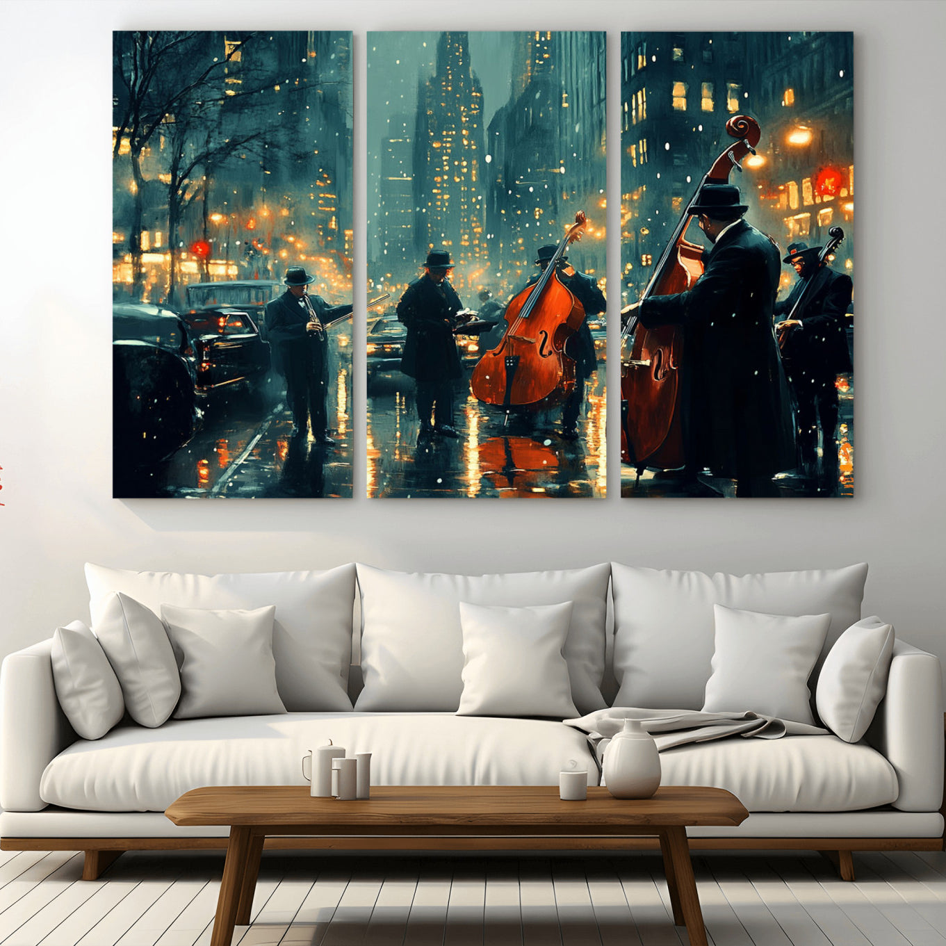 -African American Jazz Art Print - Framed Abstract Music Canvas - Colorful Instrument Poster for