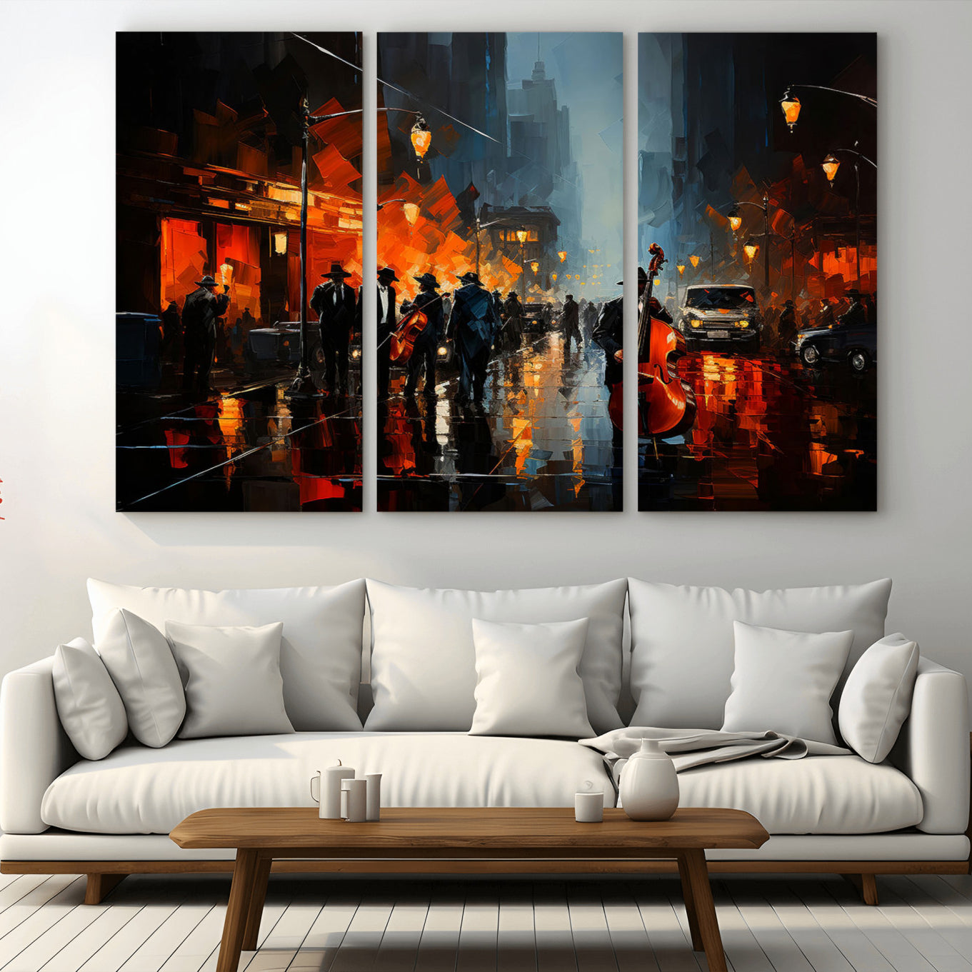 -Winston Porter Jazz Wall Art - African American Music Canvas - Abstract Colorful Music Art - Framed