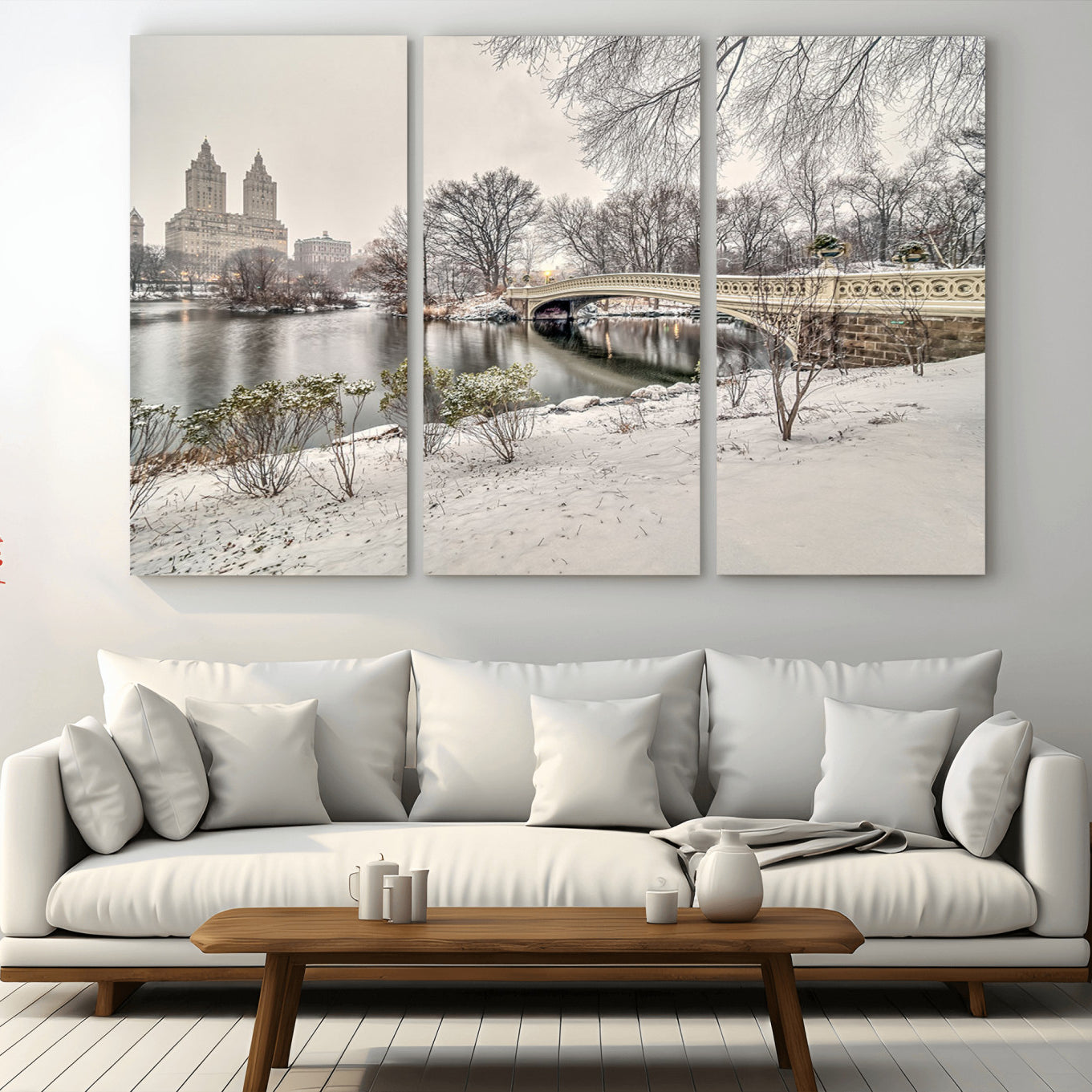 -The Bow Bridge in Central Park Canvas, The Bow Bridge Canvas Print