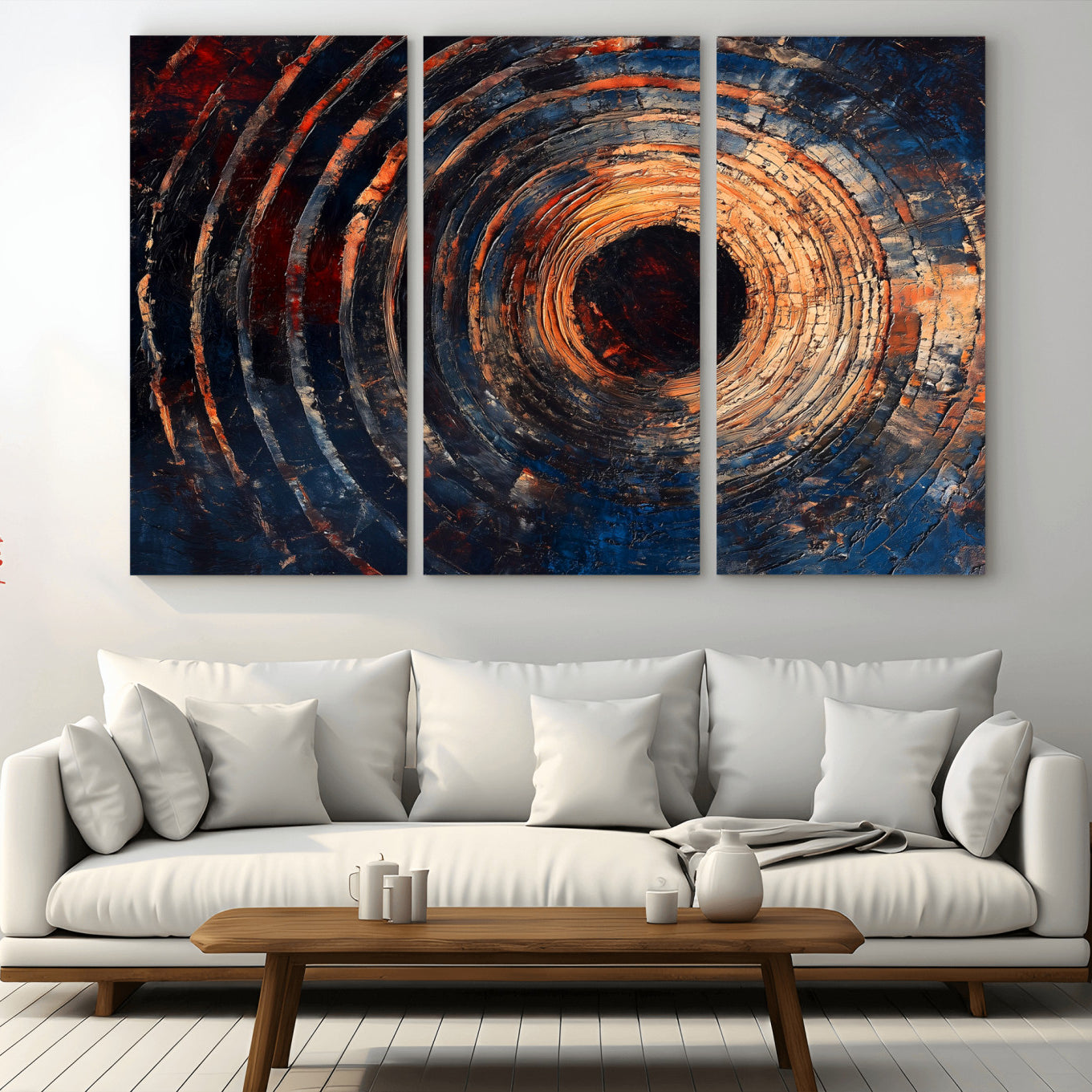 10017879-MGV-CV-36X24-Wood Tree Ring Wall Art Canvas Print – Framed Natural Wood Artwork, Rustic Tree Slice Perfect Decor for Home, Office