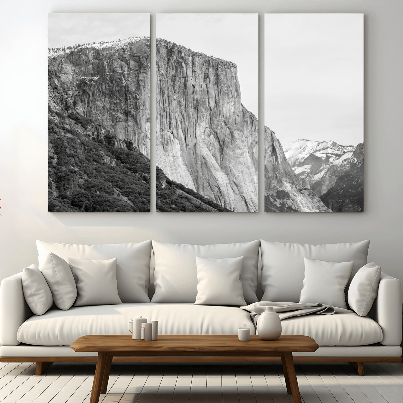 39393420-MGV-CV-36X24 - El Capitan Yosemite Mountain Wall Art – Yosemite Cliff Canvas Print, Rugged Terrain and Timeless Wilderness Decor for Office, Living Room or Cabin