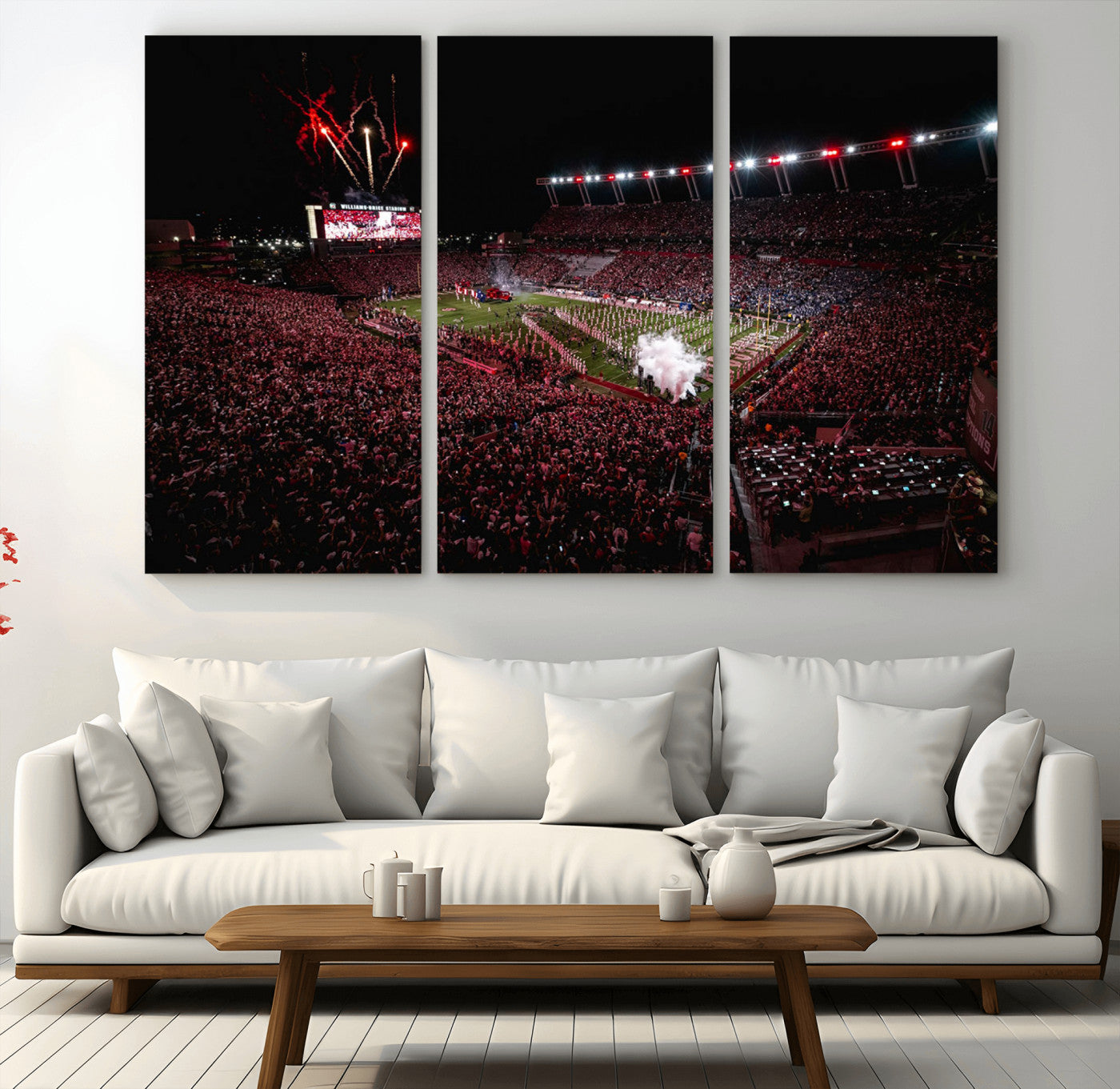 60690191-MGV-CV-48X32-3P - William Brice Stadium Wall Art Print – Baseball Game Room Artwork Print for Basement Dorm, Home, Office