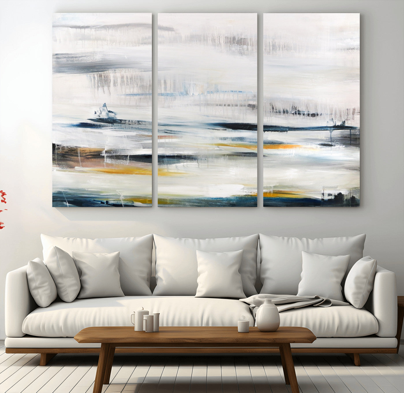 74932-MGV-CV-48X32-3P-Soft Color Abstract Canvas Print
