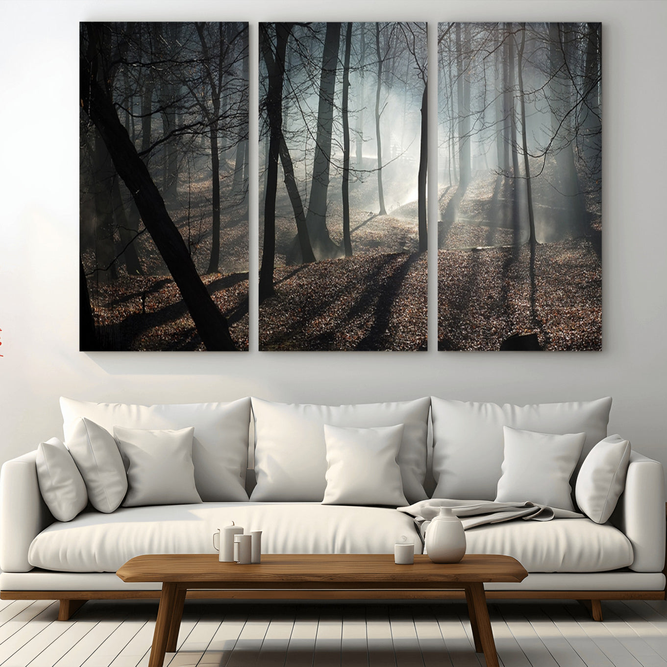 -Dark Family and Tree Wall Art Canvas Print