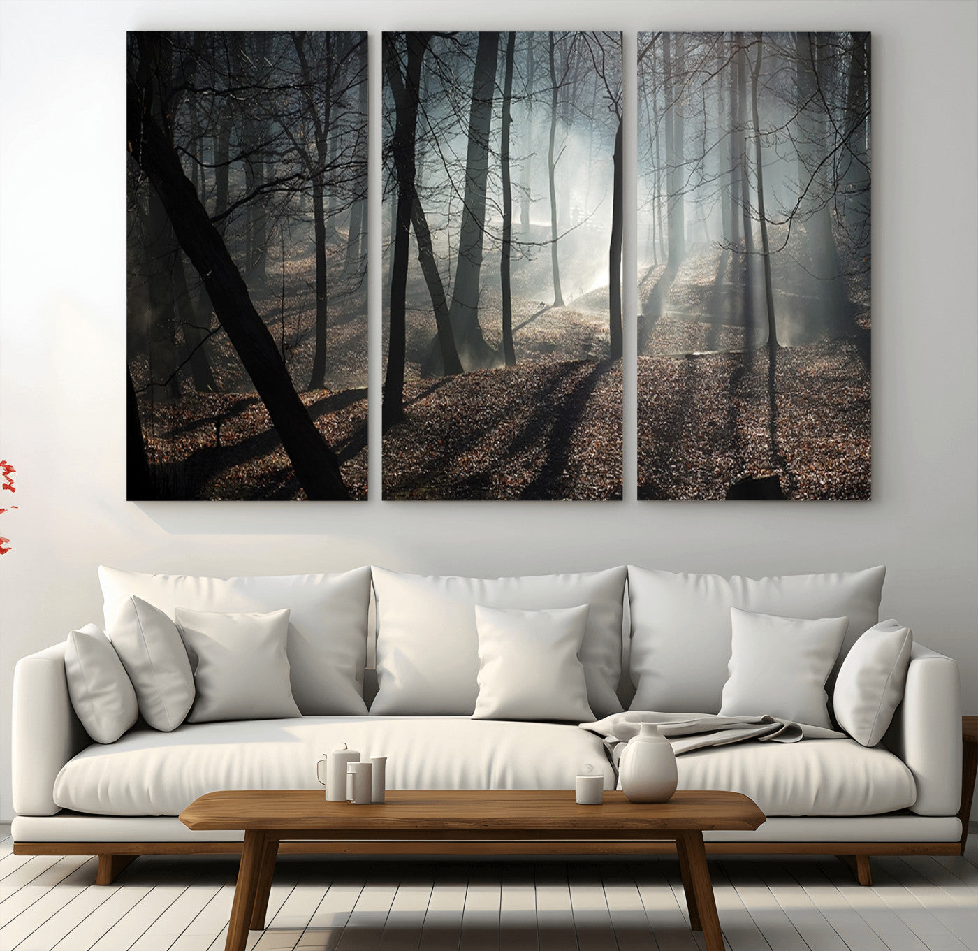 -Dark Family and Tree Wall Art Canvas Print