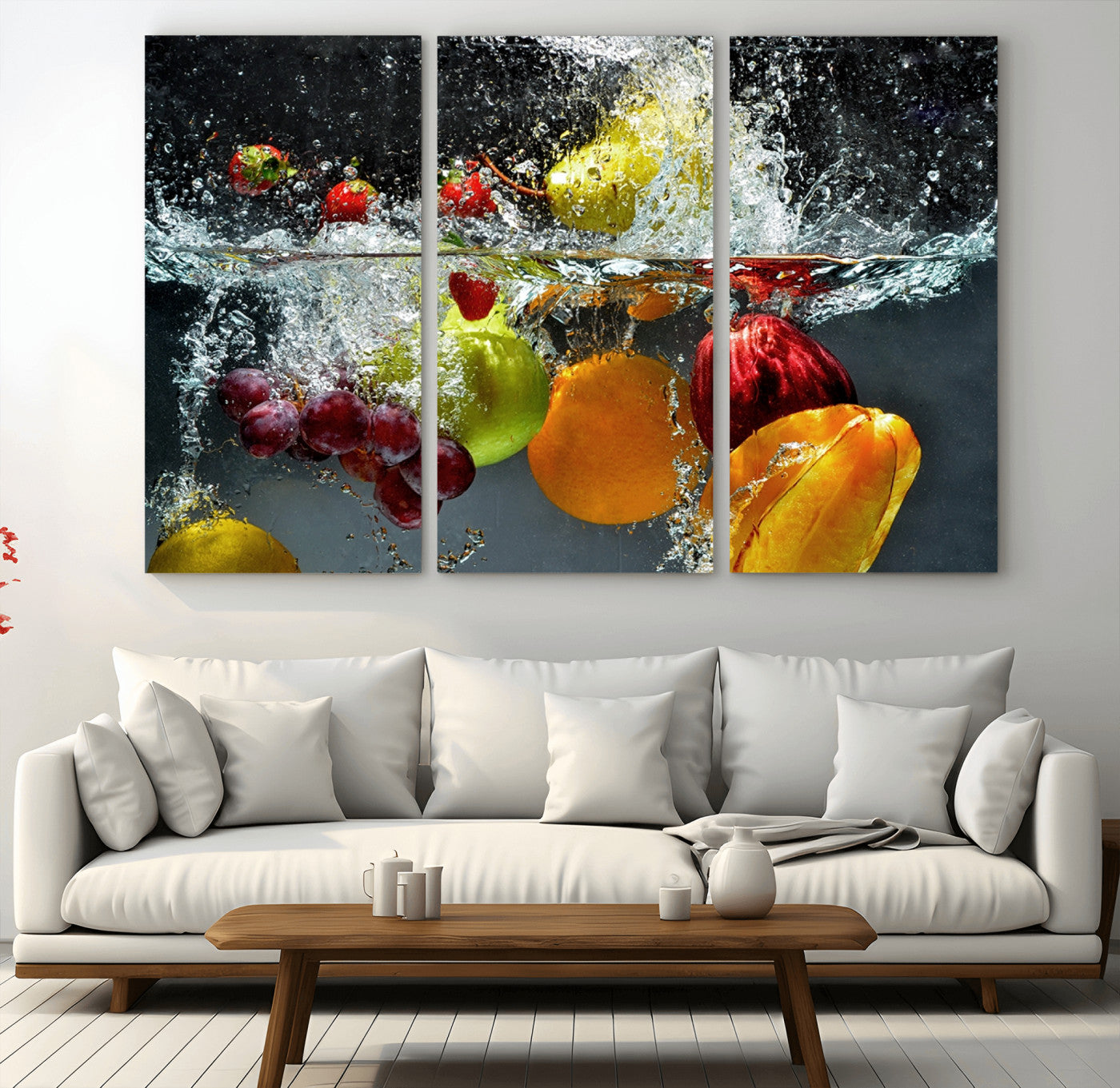 23381-MGV-CV-48X32-3P-Kithen Vegetables World Wall Art Canvas Print
