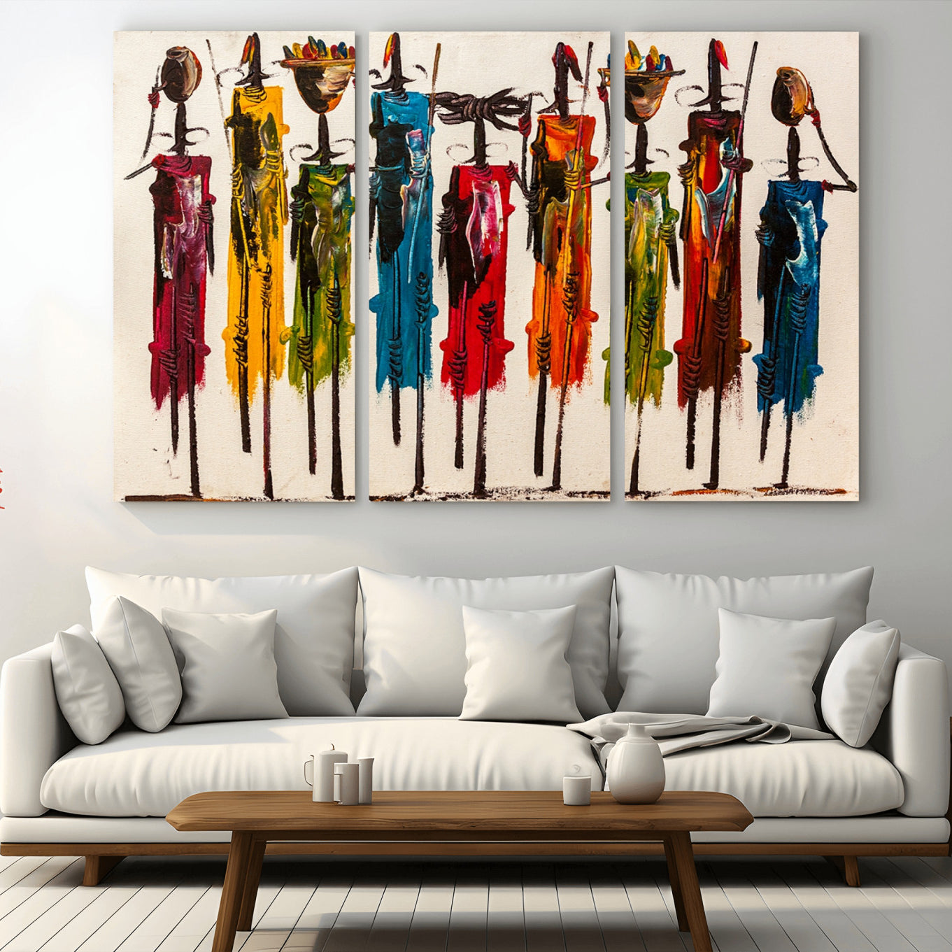 -Abstract African Women Wall Art Canvas Print
