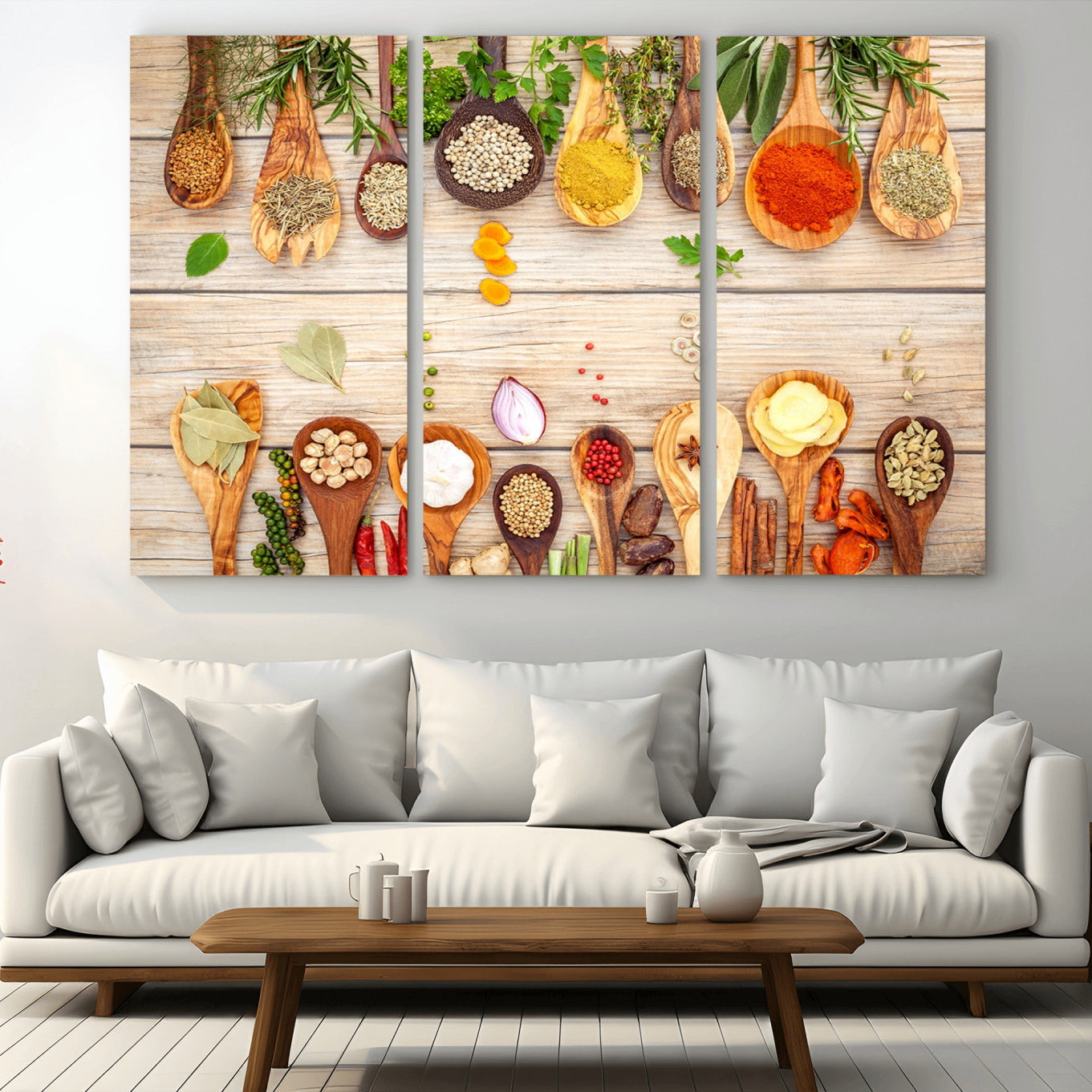 29667-MGV-CV-48X32-3P-Kitchen Spice on the Table Wall Art, Kitchen Spice Wall Art Canvas Print