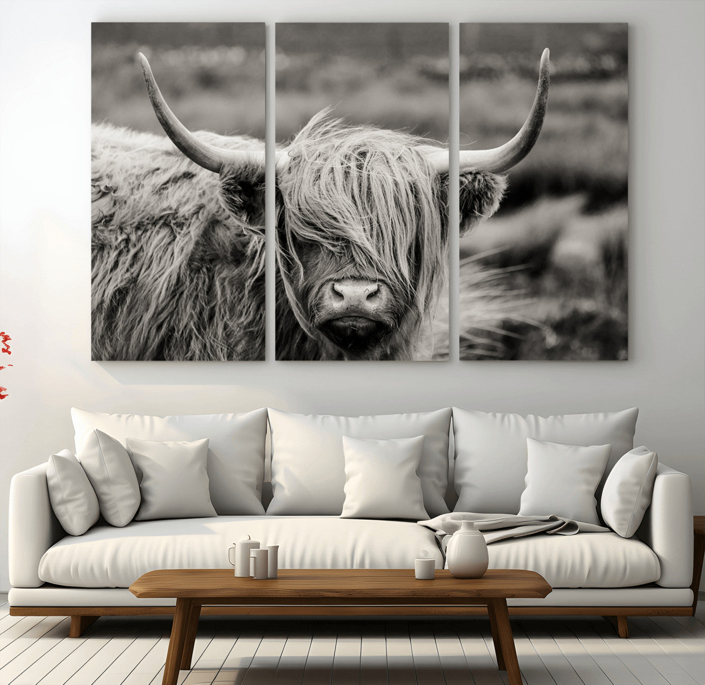 -Cow Focus Canvas Wall Art Print