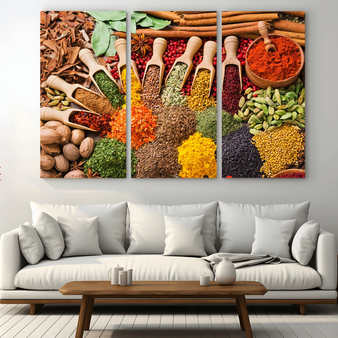 53954-MGV-CV-48X32-3P-Spices Kitchen Wall Art Canvas Print