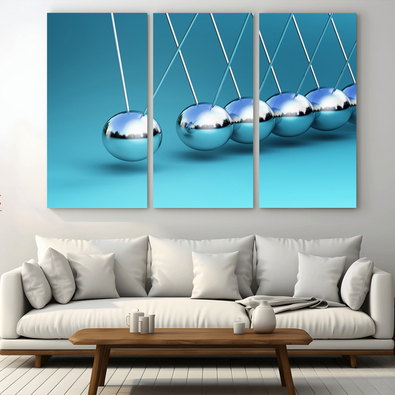 -Wall Art Newton's Cradle Canvas Print, Framed Newton Cradle Canvas Print