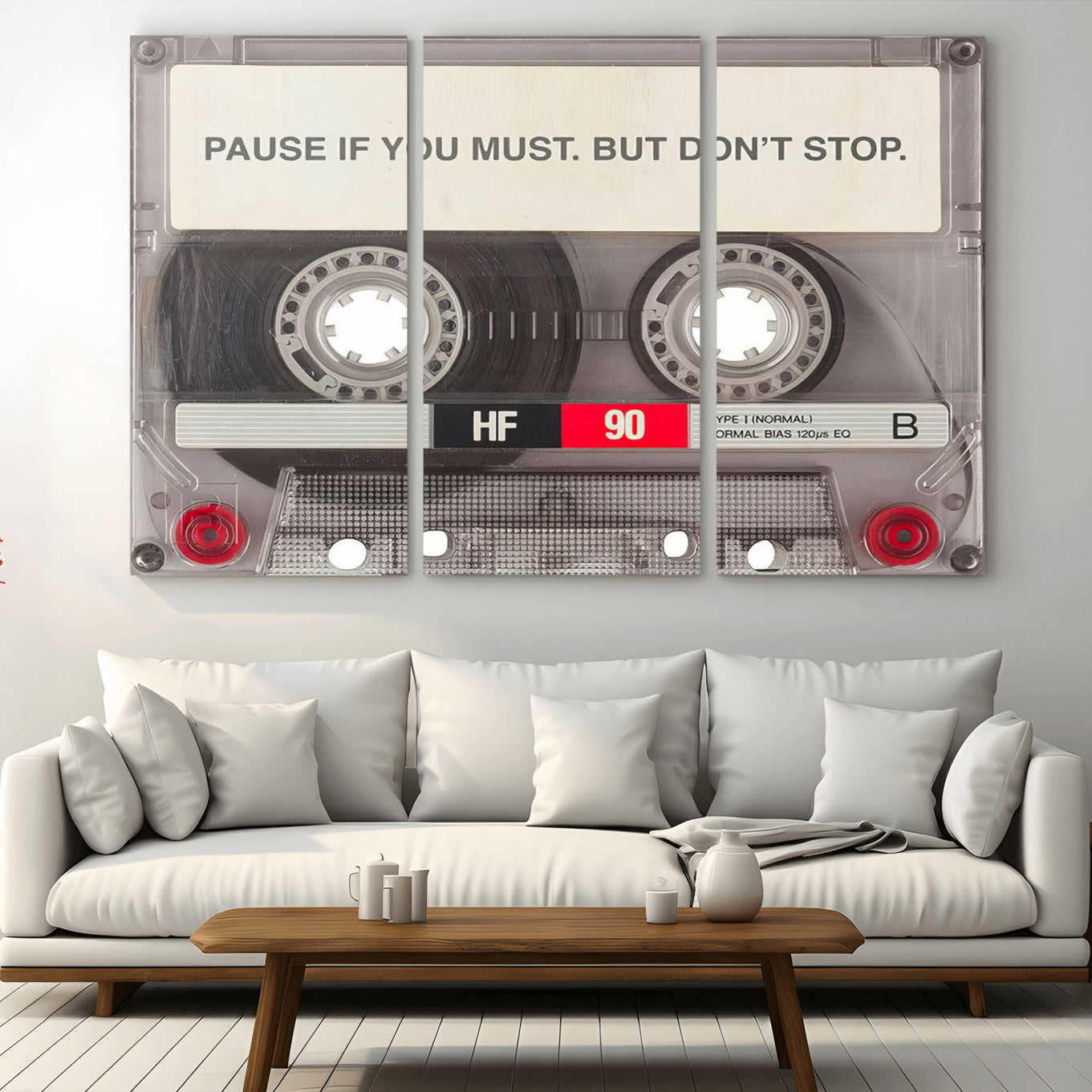 75360-MGV-CV-48X32-3P-Music Cassette Iconic Wall Art Canvas Print