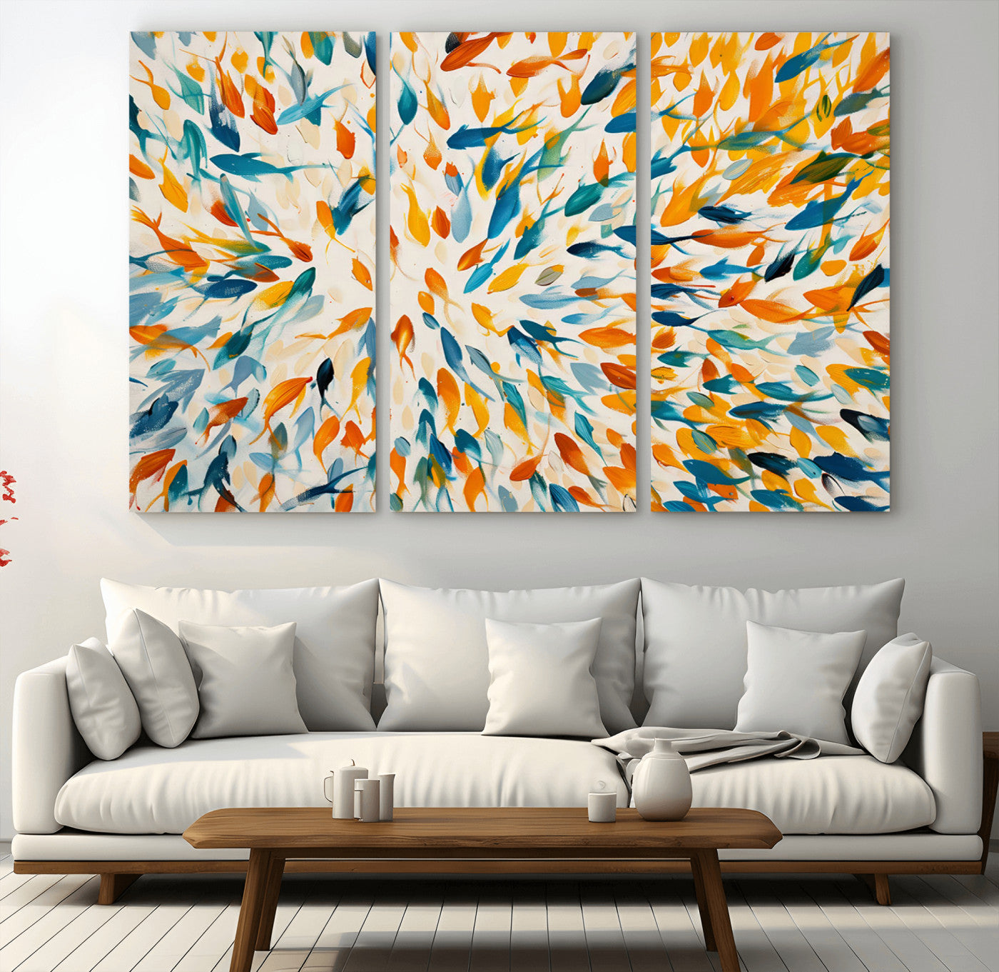 59969-MGV-CV-36X24-Colorful Fish Wall Art Print – Abstract Ocean-Inspired Wall Art for Modern Spaces | Framed Canvas,