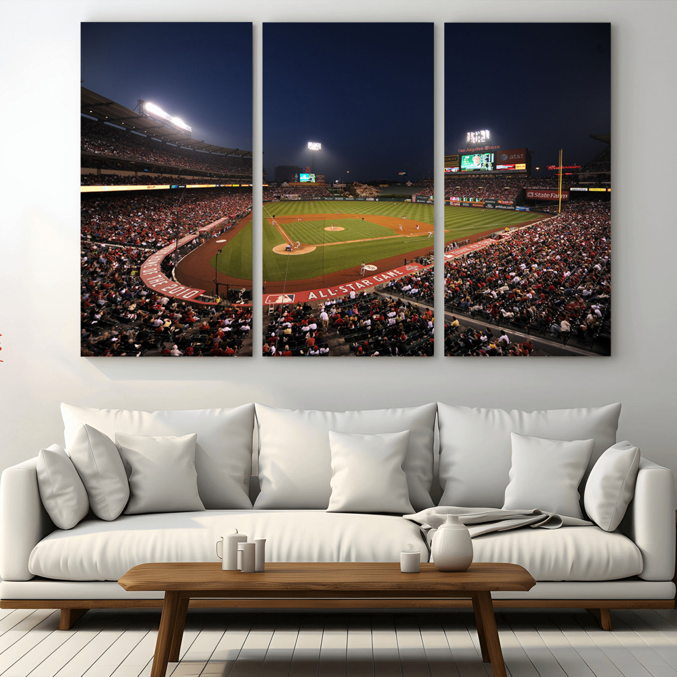 88896-MGV-CV-36X24-Los Angeles Angels Baseball Team Print - Anaheim Angel Stadium Wall Art Canvas Print