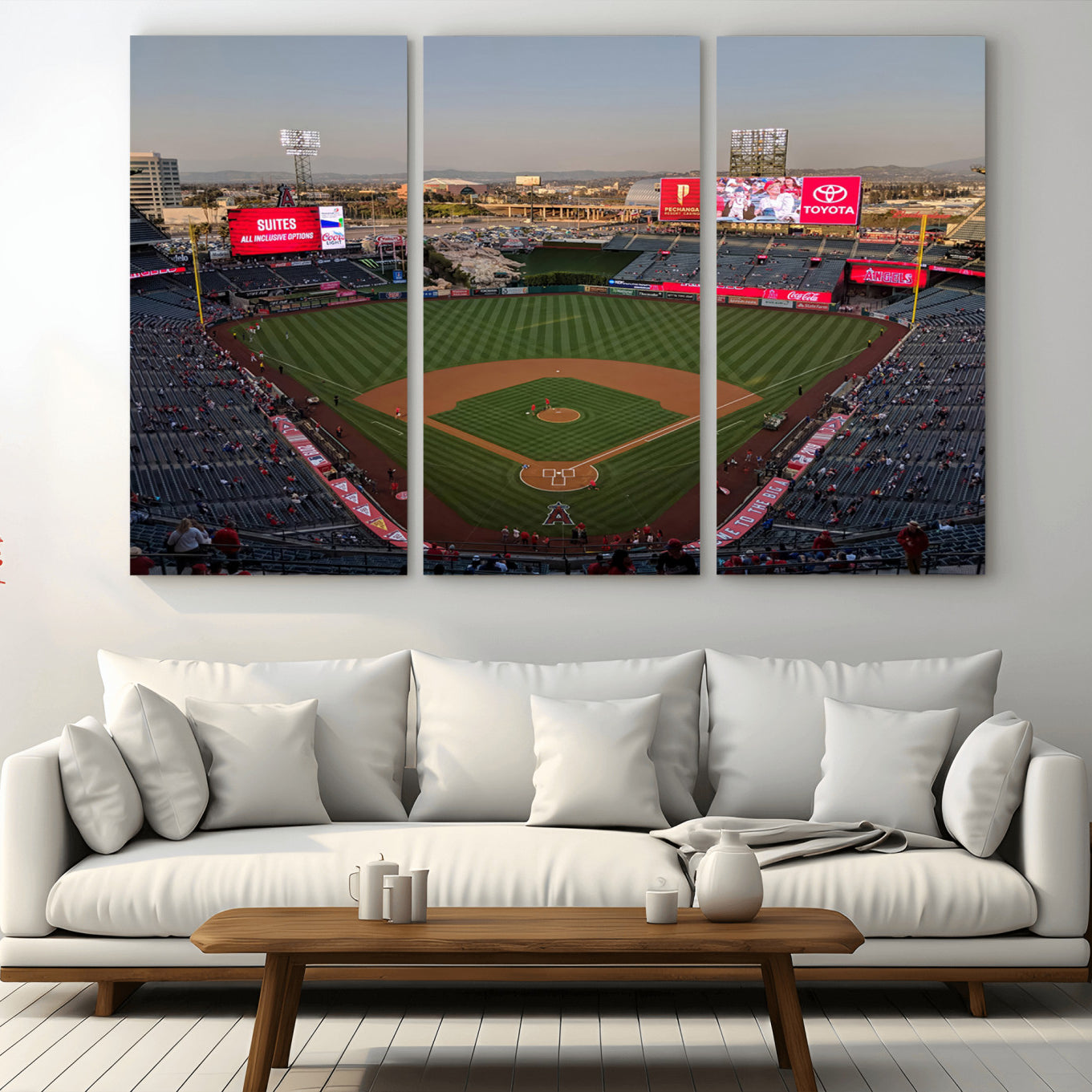 45864-MGV-CV-36X24-Los Angeles Angels Baseball Canvas Print - Anaheim Angel Stadium Wall Art Canvas Print