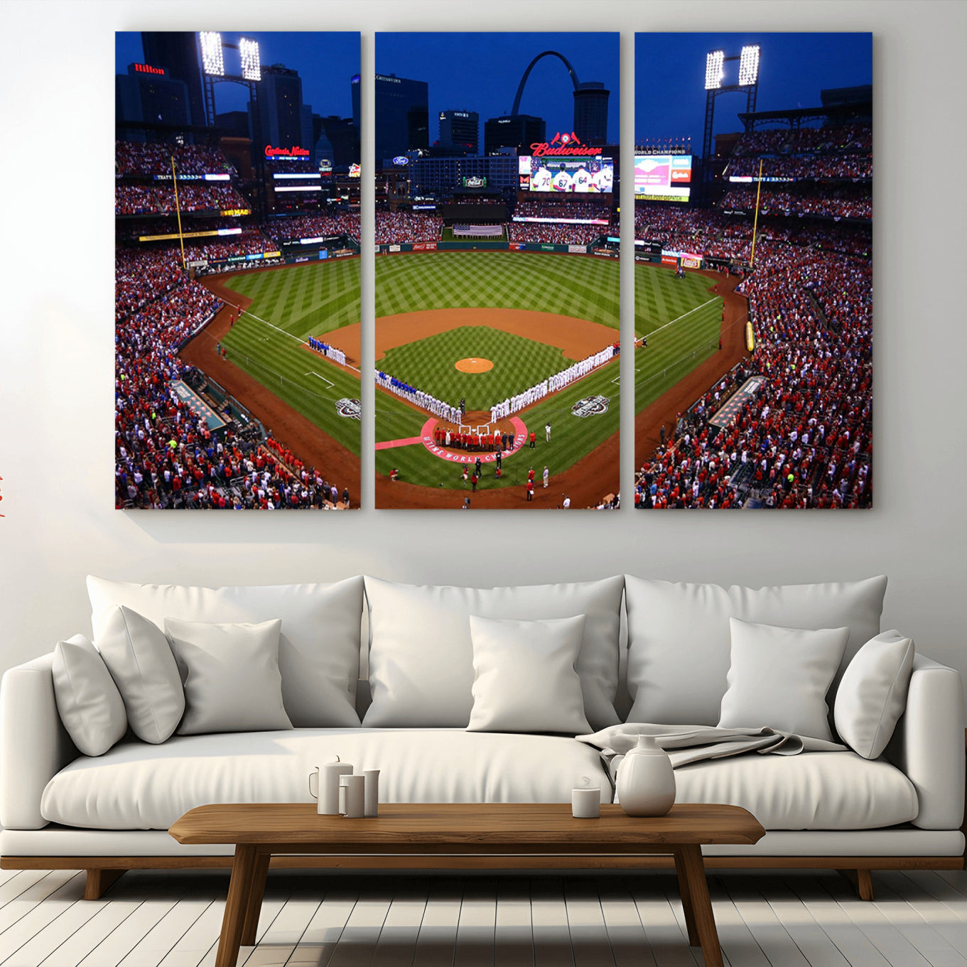 -St. Louis Cardinals Baseball Team Print - Busch Stadium Wall Art Canvas Print