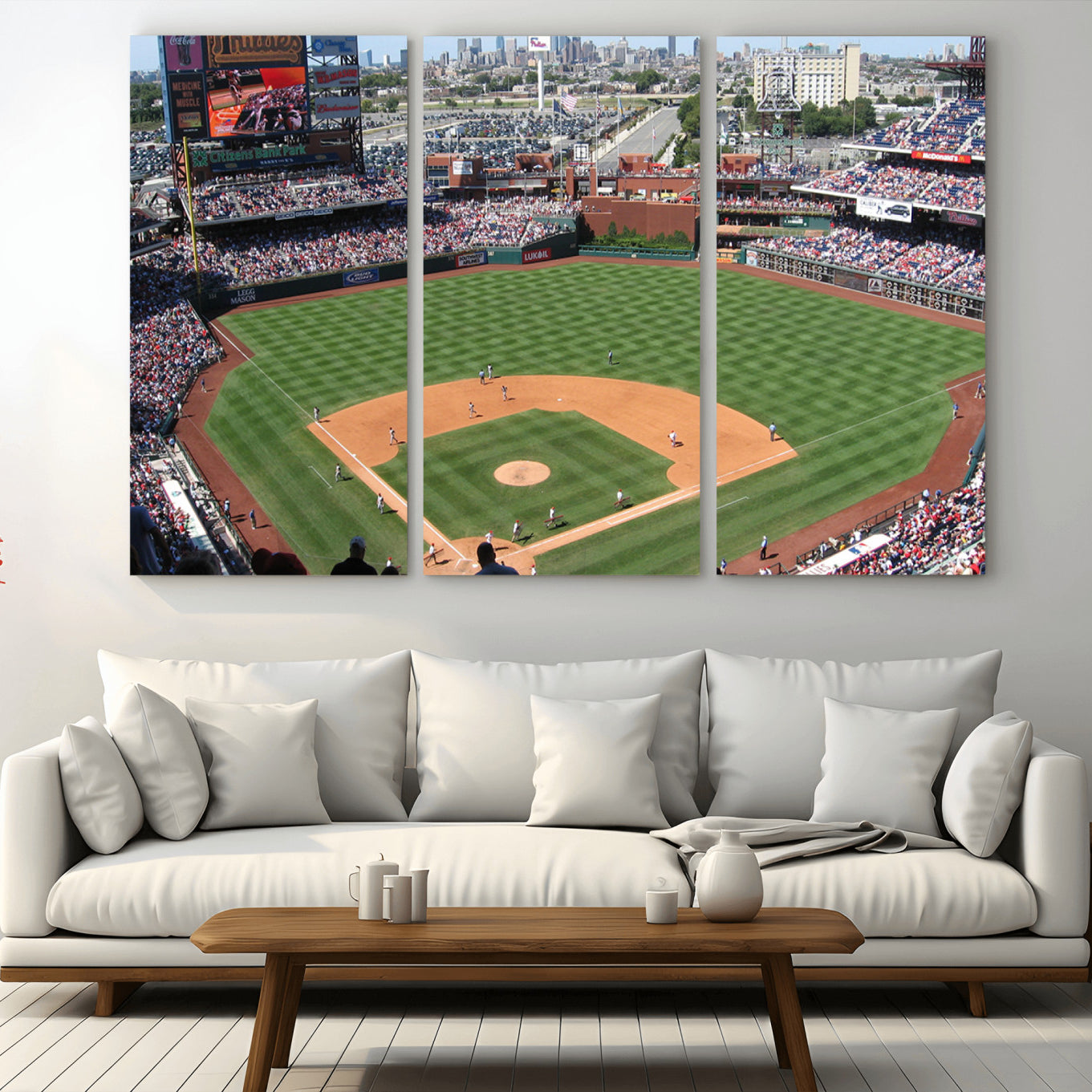 85755-MGV-CV-36X24-Philadelphia Phillies Baseball Team Print - Philadelphia Citizens Bank Park Stadium Wall Art Canvas
