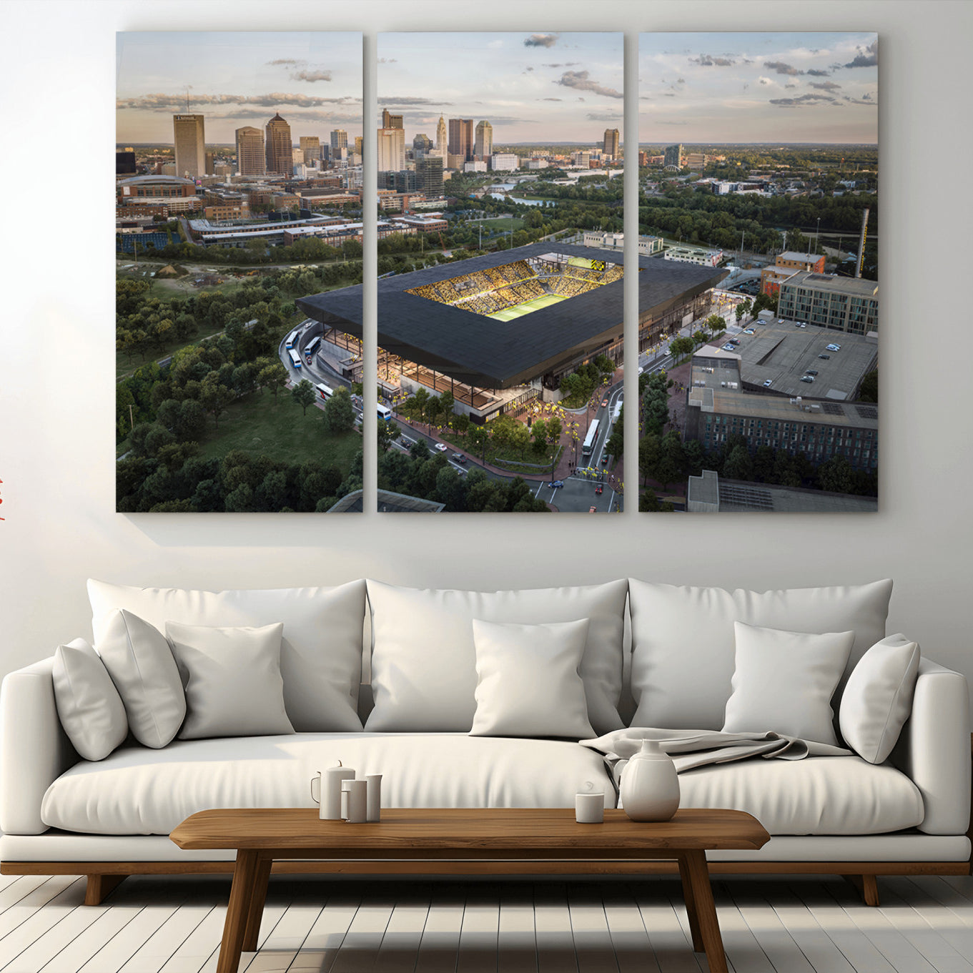 90971-MGV-CV-36X24-Columbus Crew Soccer Team Print - Columbus Crew Stadium Wall Art, Columbus Crew Soccer Wall Art