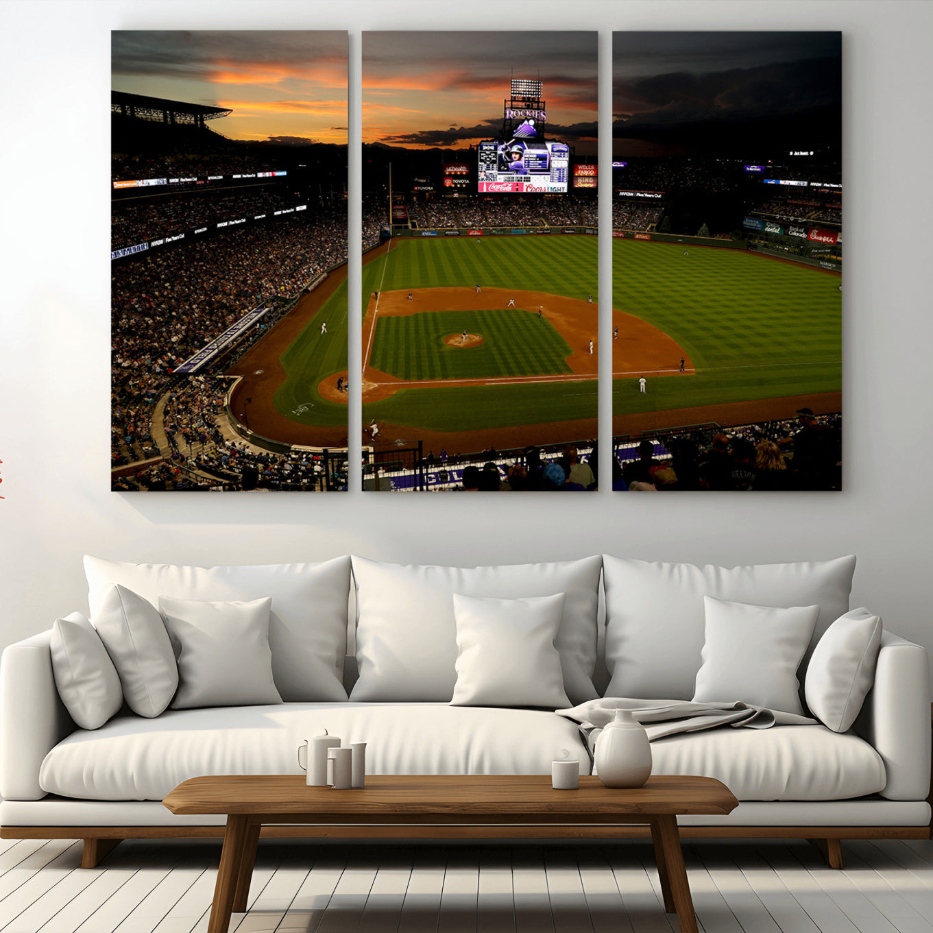 57060-MGV-CV-36X24-Colorado Rockies Coors Field Wall Art Canvas Print - MLB Baseball Stadium
