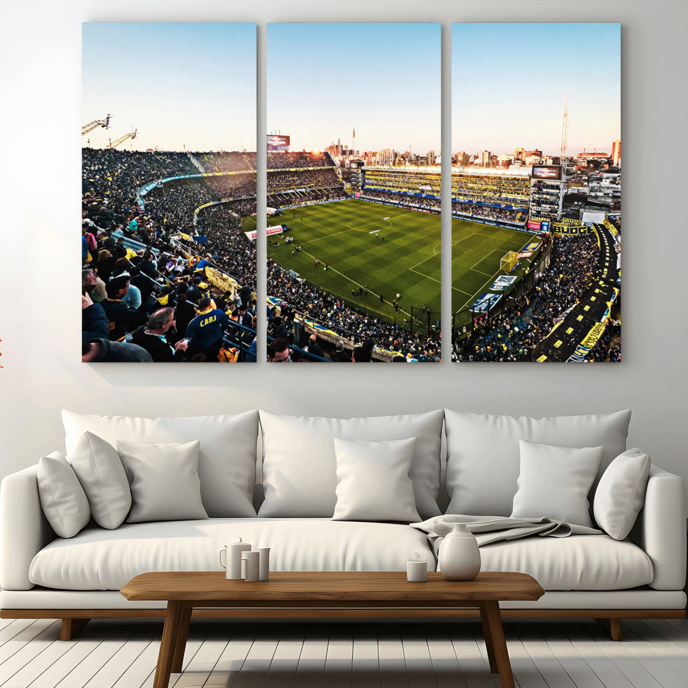 50105-MGV-CV-36X24-Boca Juniors Soccer Team Print - Buenos Aires Bombonera Stadium Wall Art Canvas Print