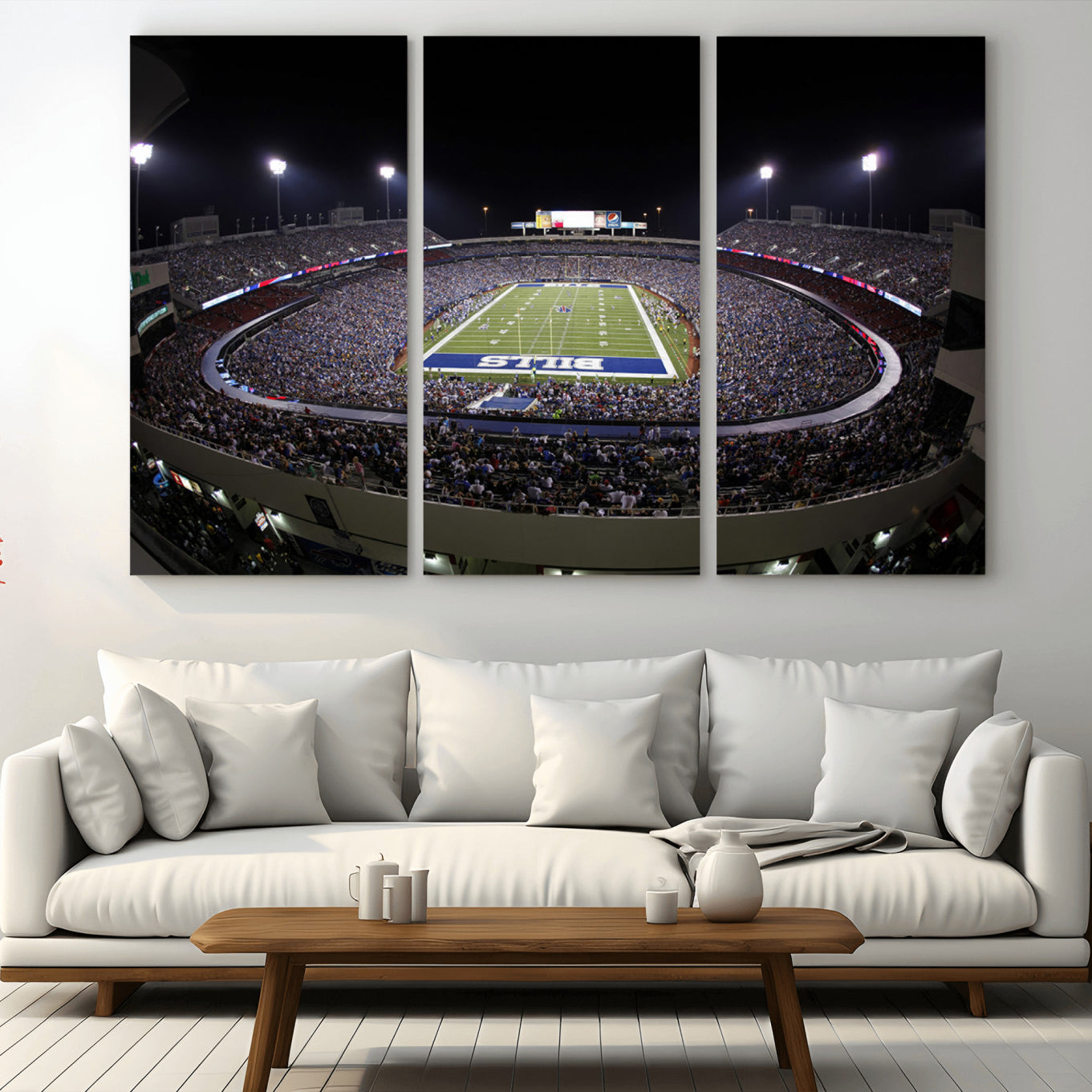 98546-MGV-CV-36X24-Buffalo Bills NFL Football Team Print - Buffalo Highmark Stadium Wall Art Canvas Print