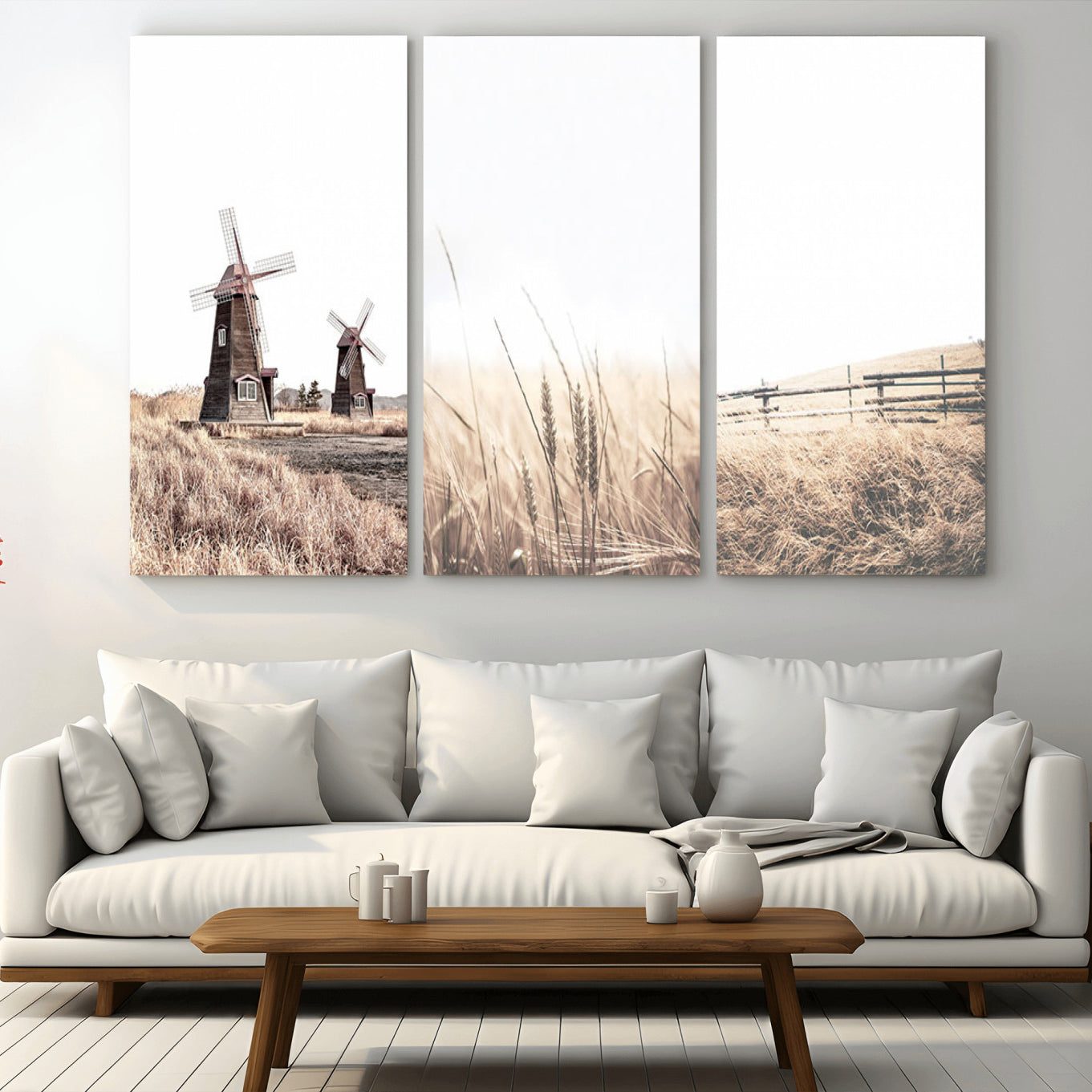 56649-MGV-CV-36X24-Farm Prints Set, Farmhouse Wall Art Canvas, Country House Decor, Country House Decor, Barn Print,