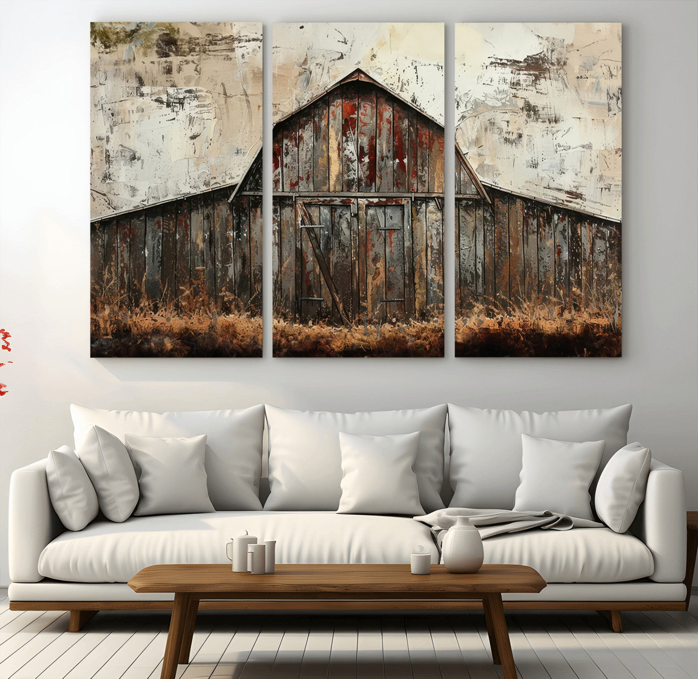 94486-MGV-CV-36X24-Rustic Barn Wall Art | Farmhouse Wall Decor Canvas Print | Ready to Hang Barn Decor for Cabin or