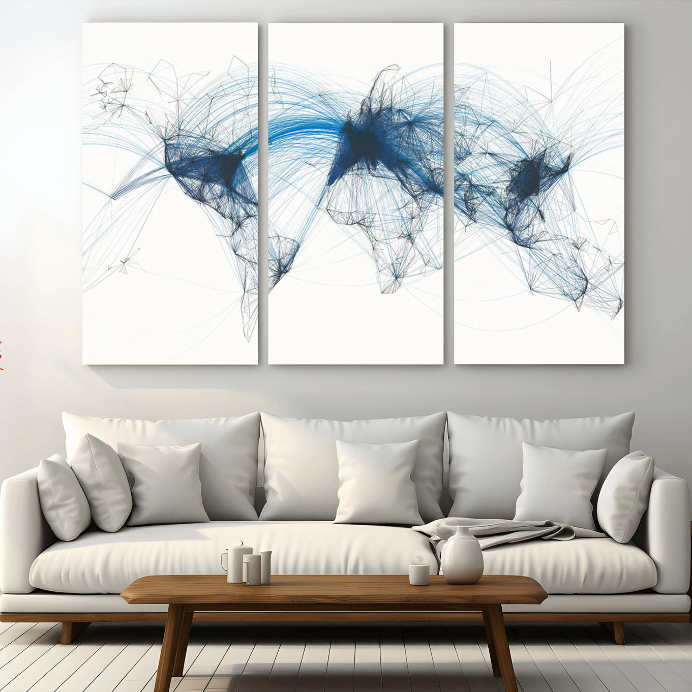 -Push Pin World Map Canvas Print – Travel Tracker Wall Art for Couples, Perfect Anniversary Gift for Home or Office Decor