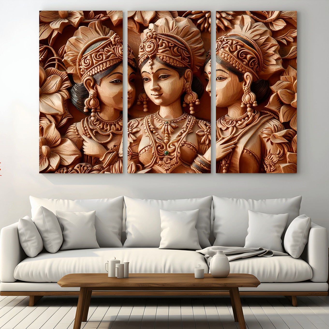 89522-MGV-CV-36X24-Indian Woman Statue Wall Art Canvas Print