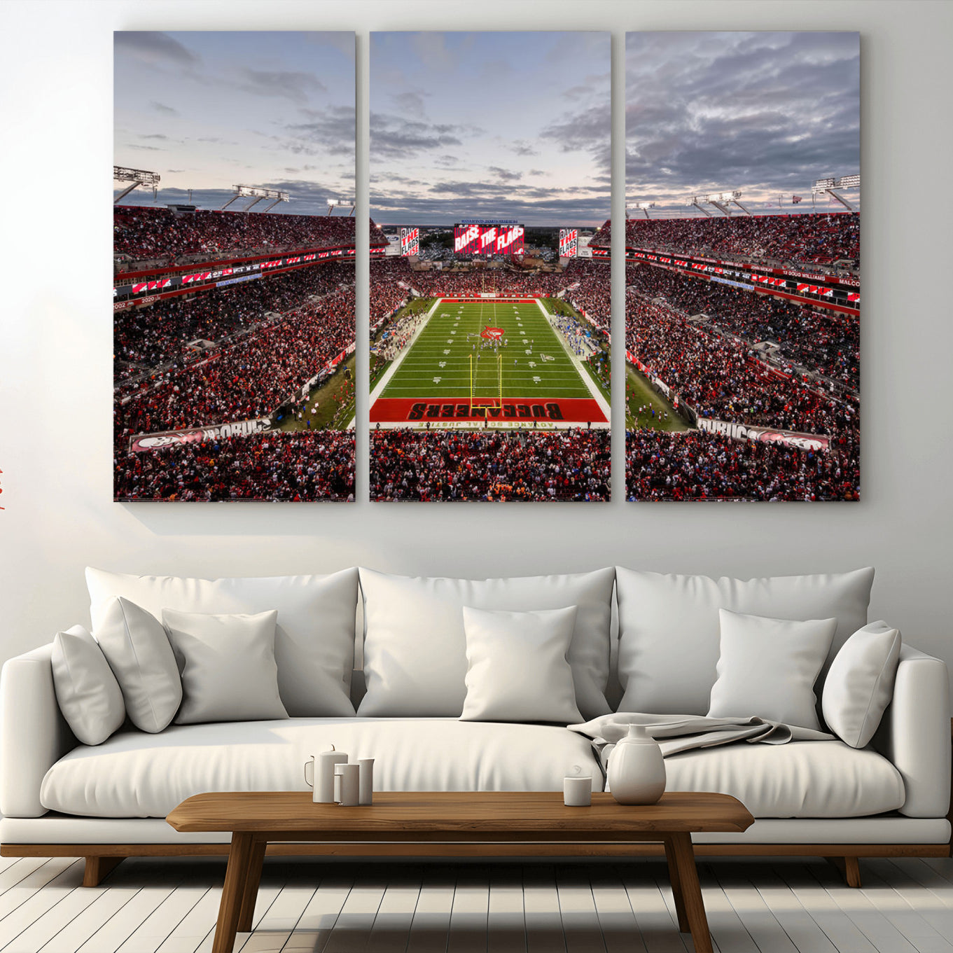 -Florida Tampa Raymond James Stadium Wall Art Canvas Print - NFL Football Stadium Print Canvas