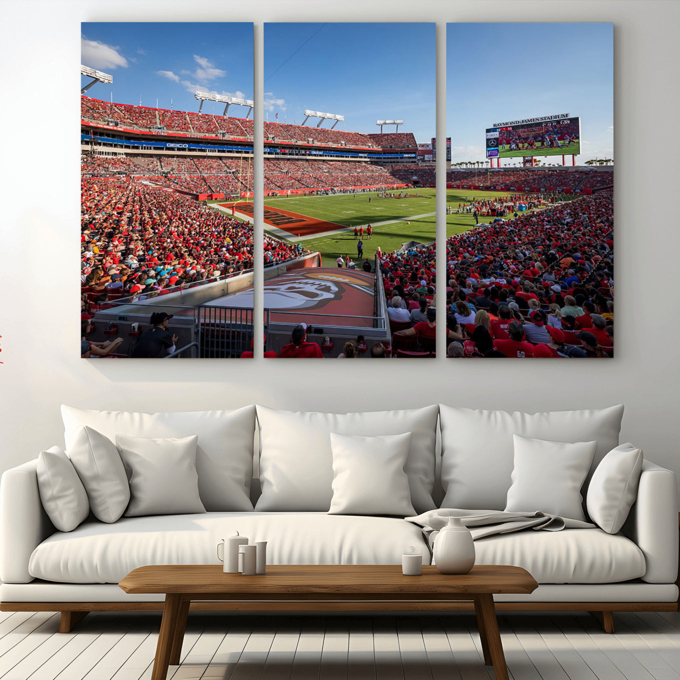 -Florida Tampa Raymond James Stadium Wall Art Canvas Print - NFL Football Stadium Print