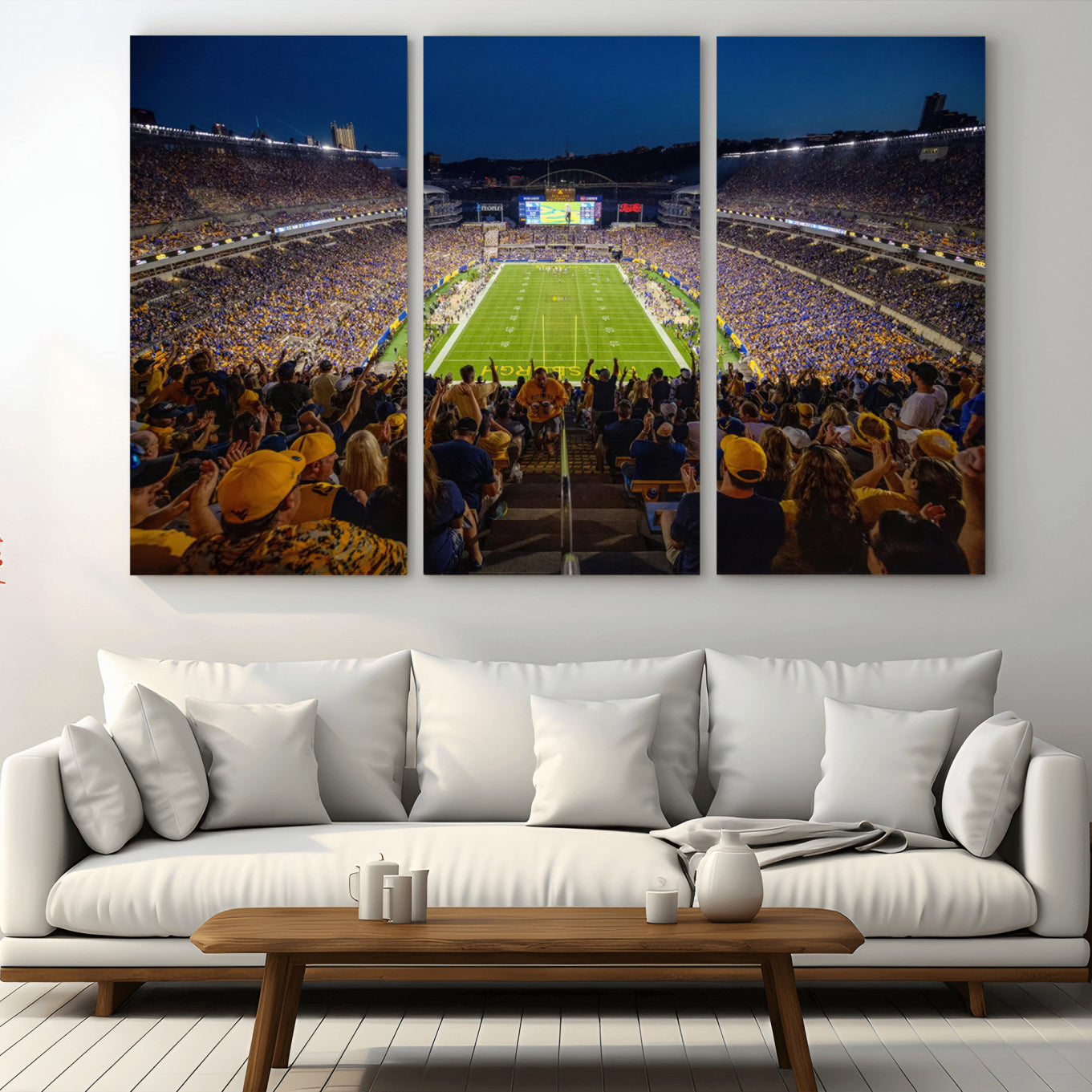 -Pittsburgh Panthers Football Team Print - Pittsburgh Acrisure Stadium Wall Art Canvas Print