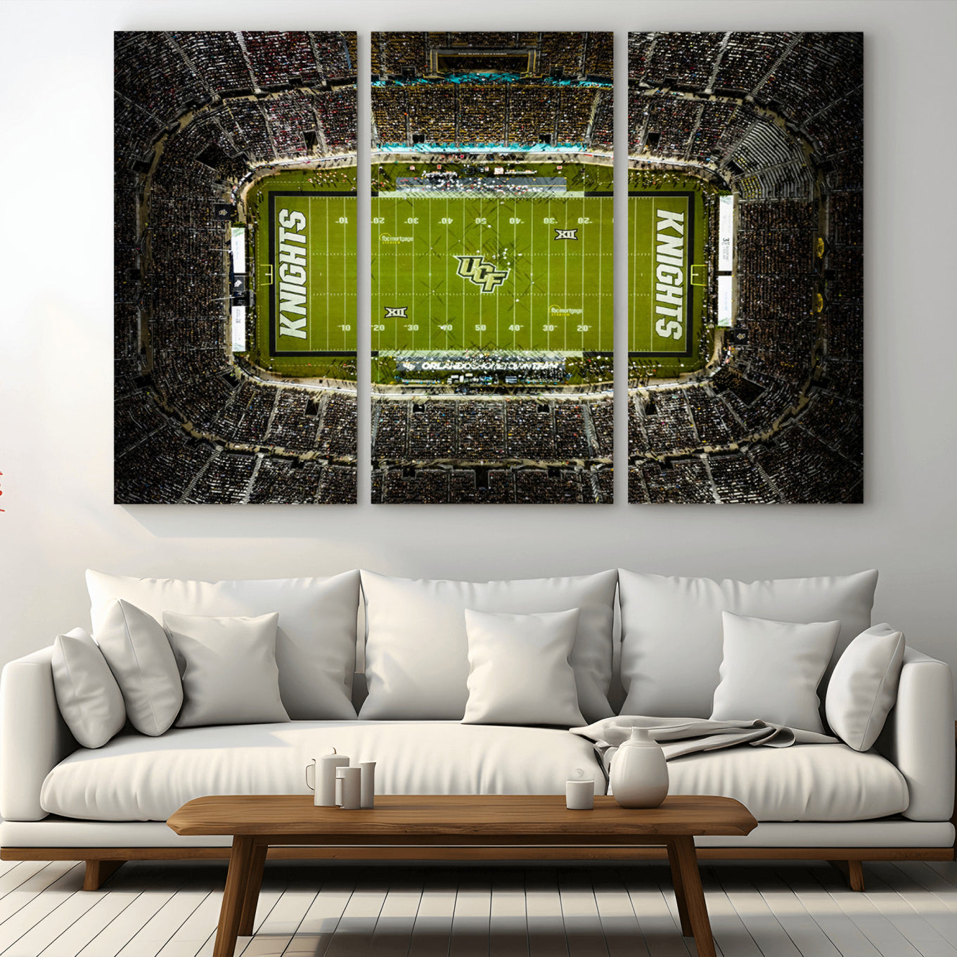 -UCF Knights Football Team Print - Orlando FBC Mortgage Stadium Wall Art, UCF Knights Canvas Print