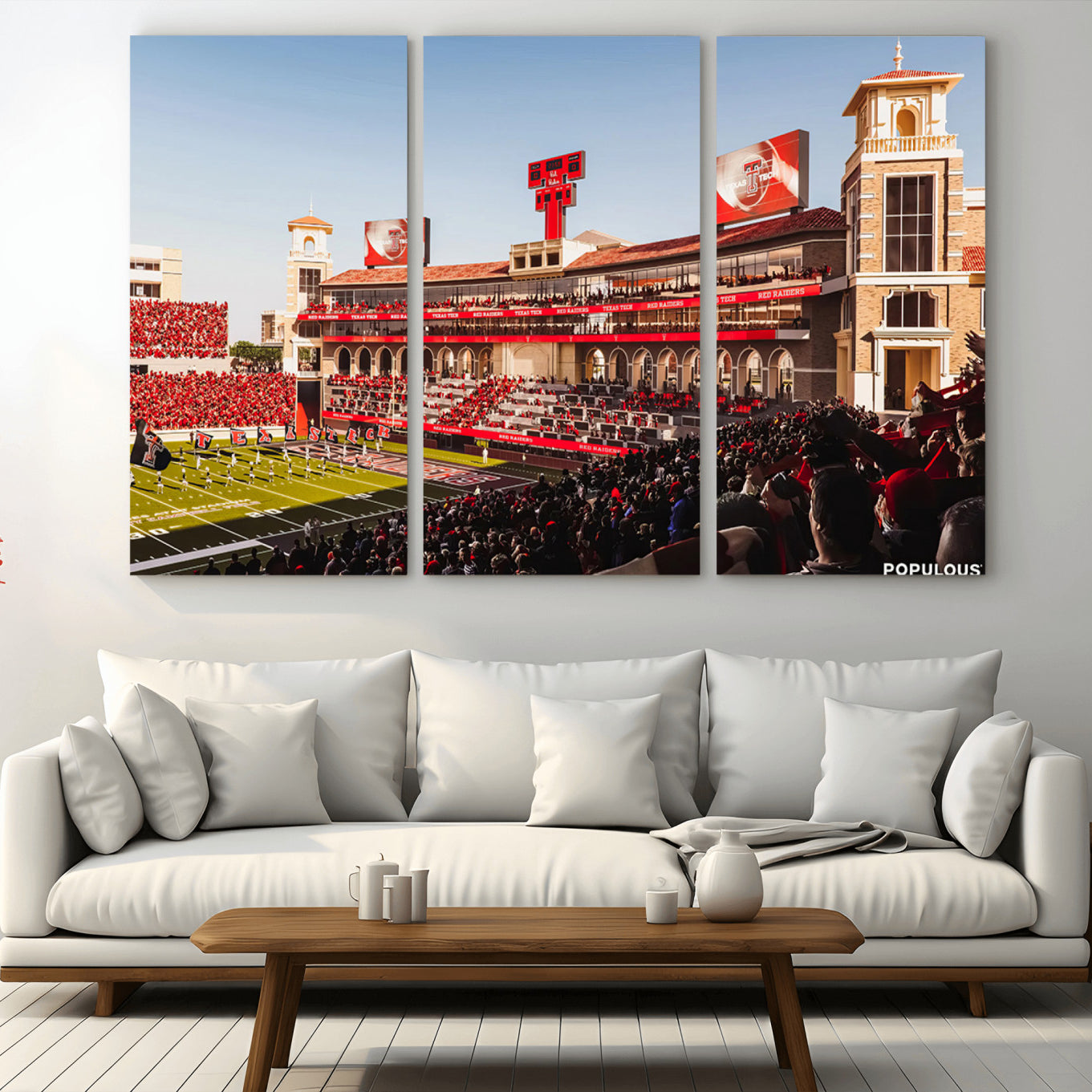 89744-MGV-CV-36X24-Jones AT&T Stadium Texas Tech Red Raiders Wall Art | Large Att Stadium Canvas Print | College