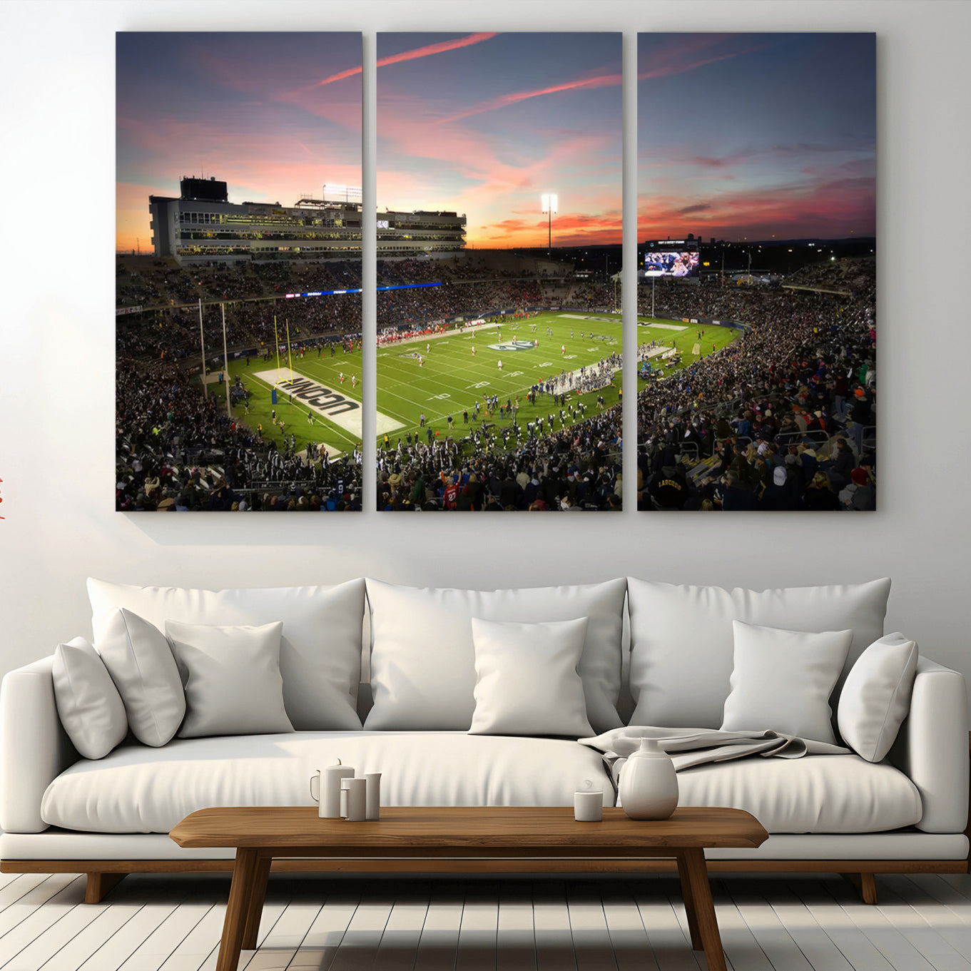 -The University of Connecticut UCONN Huskies Football Team Print - East Hartford Pratt & Whitney