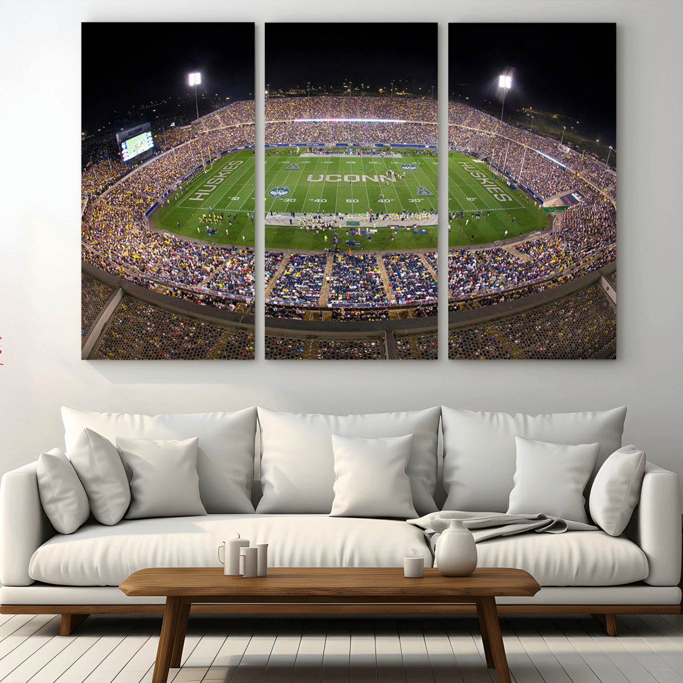 -The University of Connecticut UCONN Huskies Football Team Print - East Hartford Pratt & Whitney