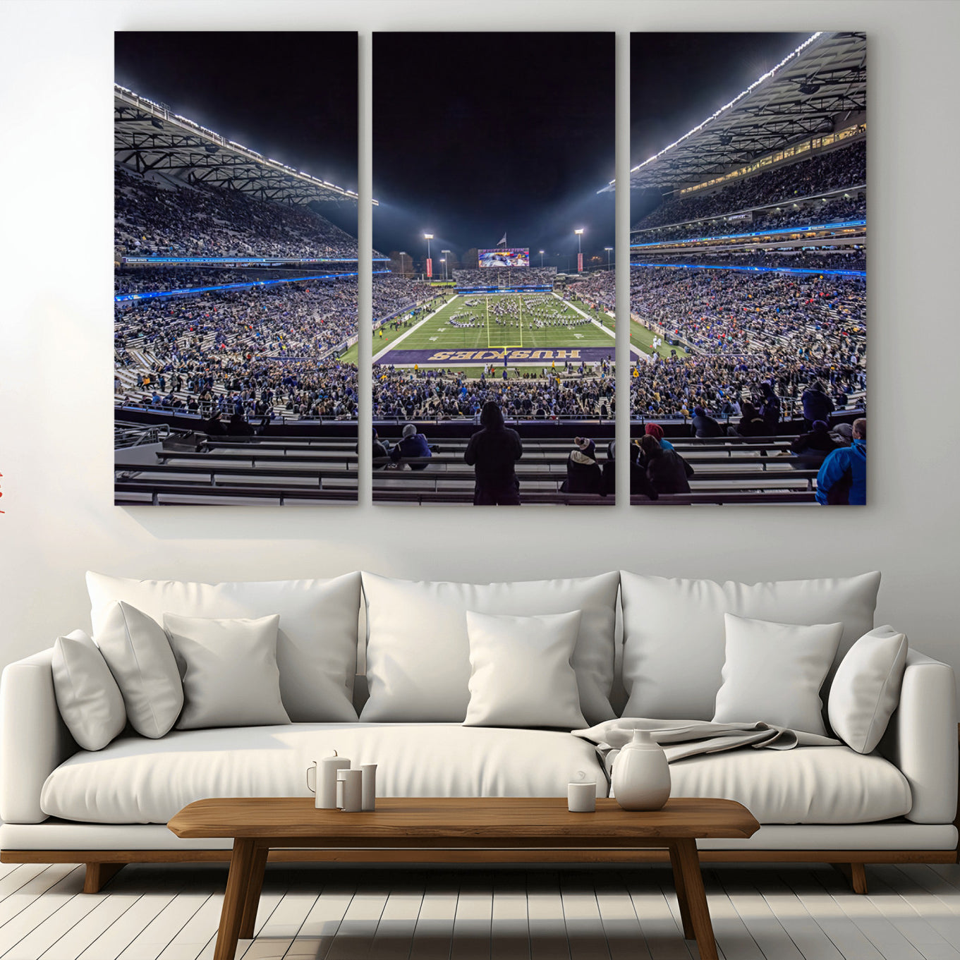 -The University of Washington Huskies Football Team Print - Seattle Husky Stadium Wall Art Canvas