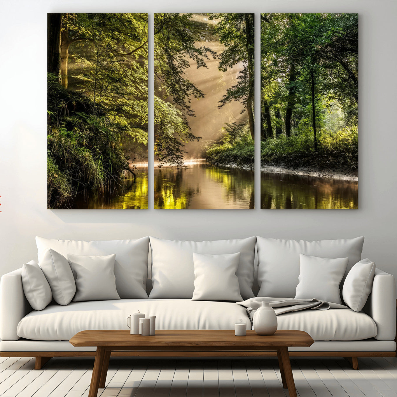 -Forest Wall Art Print | River Landscape Wall Art | Perfect for Farmhouse Wall Decor, Cabin Wall Art