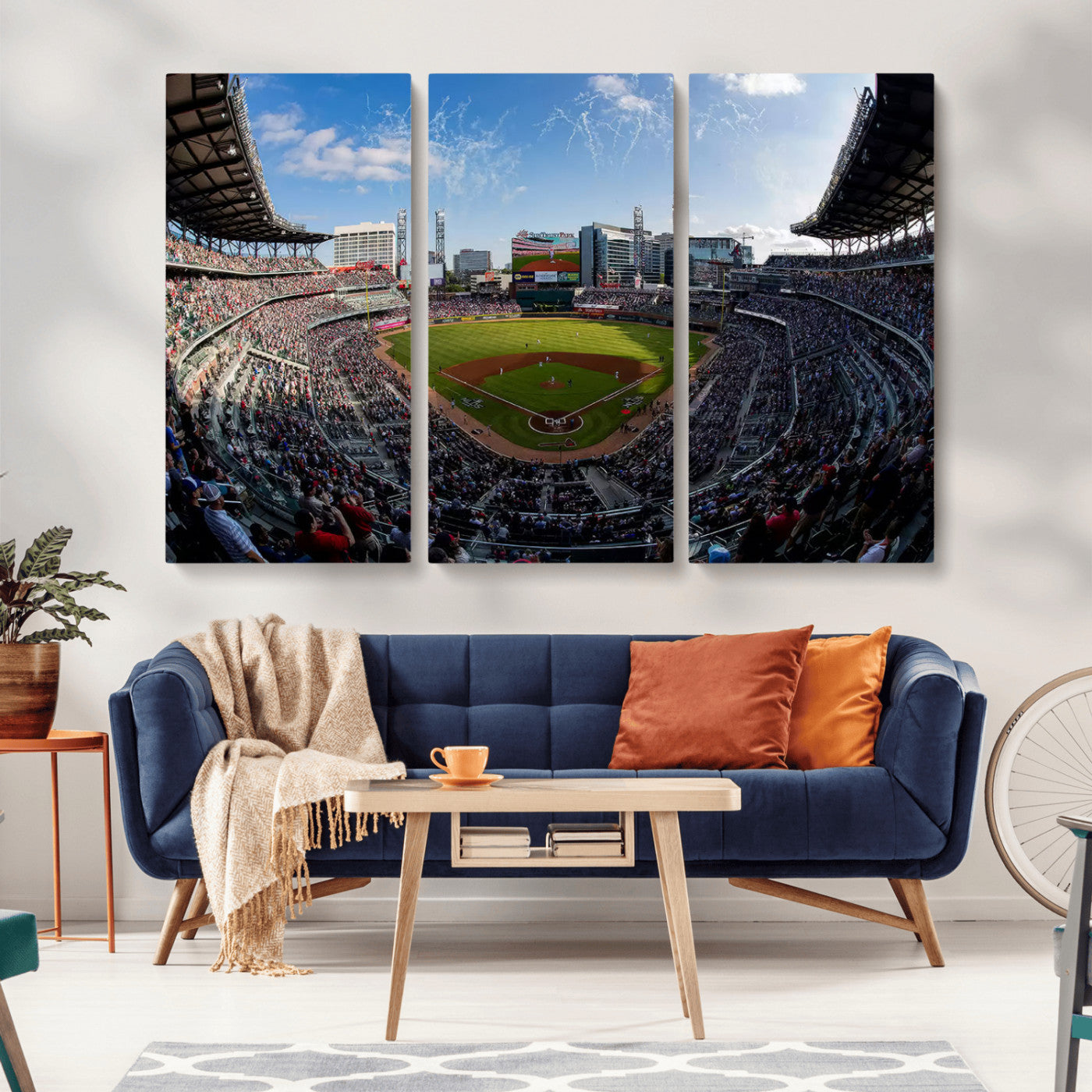 78608-MGV-CV-36X24-Truist Park Stadium Canvas Wall Art - Atlanta Braves Game Day Exclusive Decor