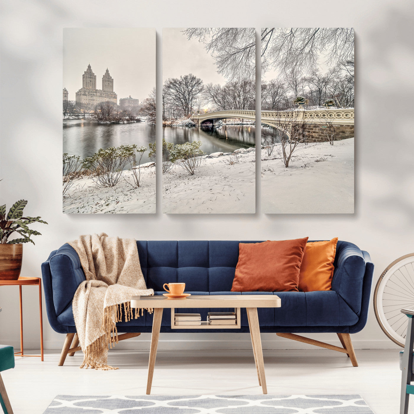-The Bow Bridge in Central Park Canvas, The Bow Bridge Canvas Print